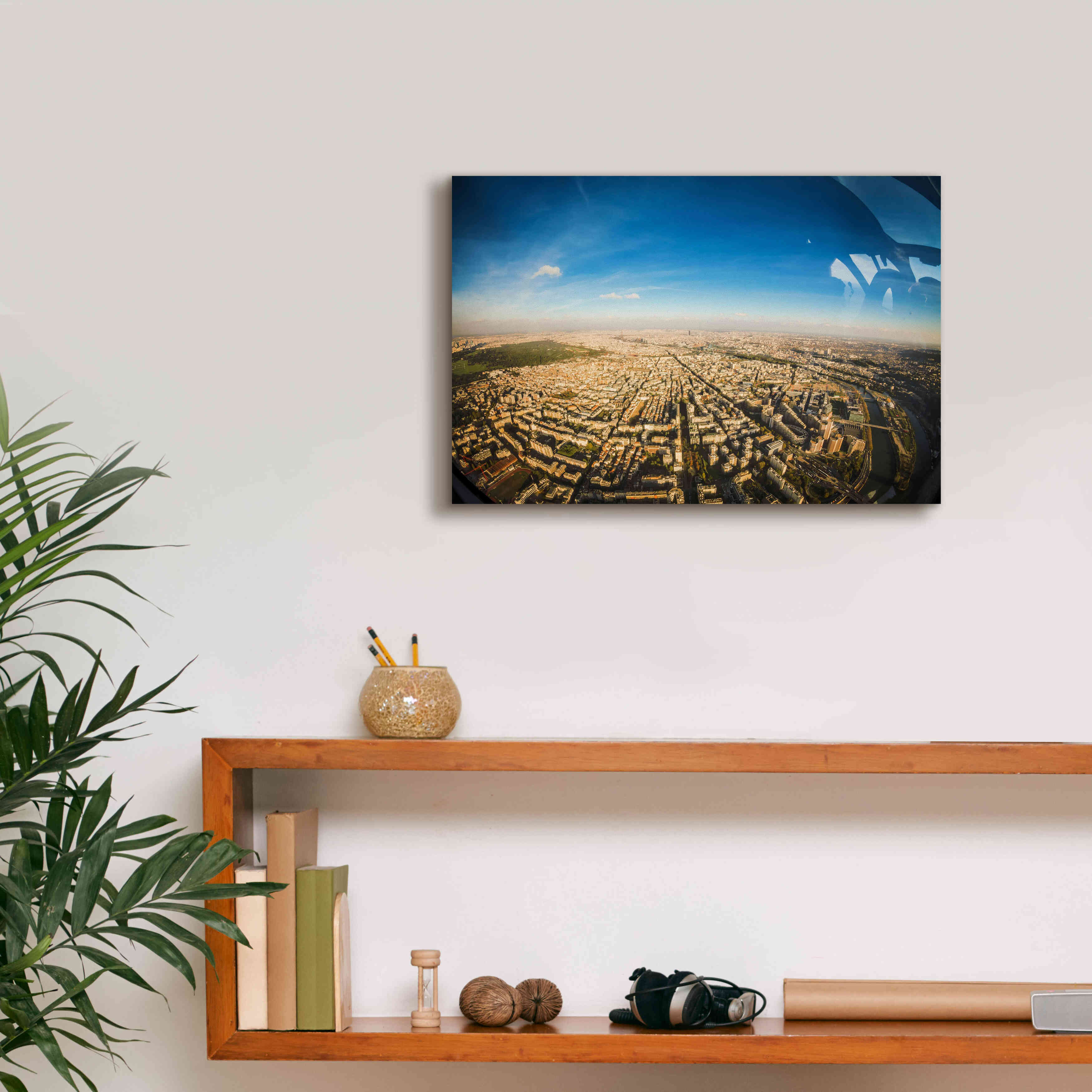 'Urban Sky' by Sebastien Lory, Giclee Canvas Wall Art,18 x 12