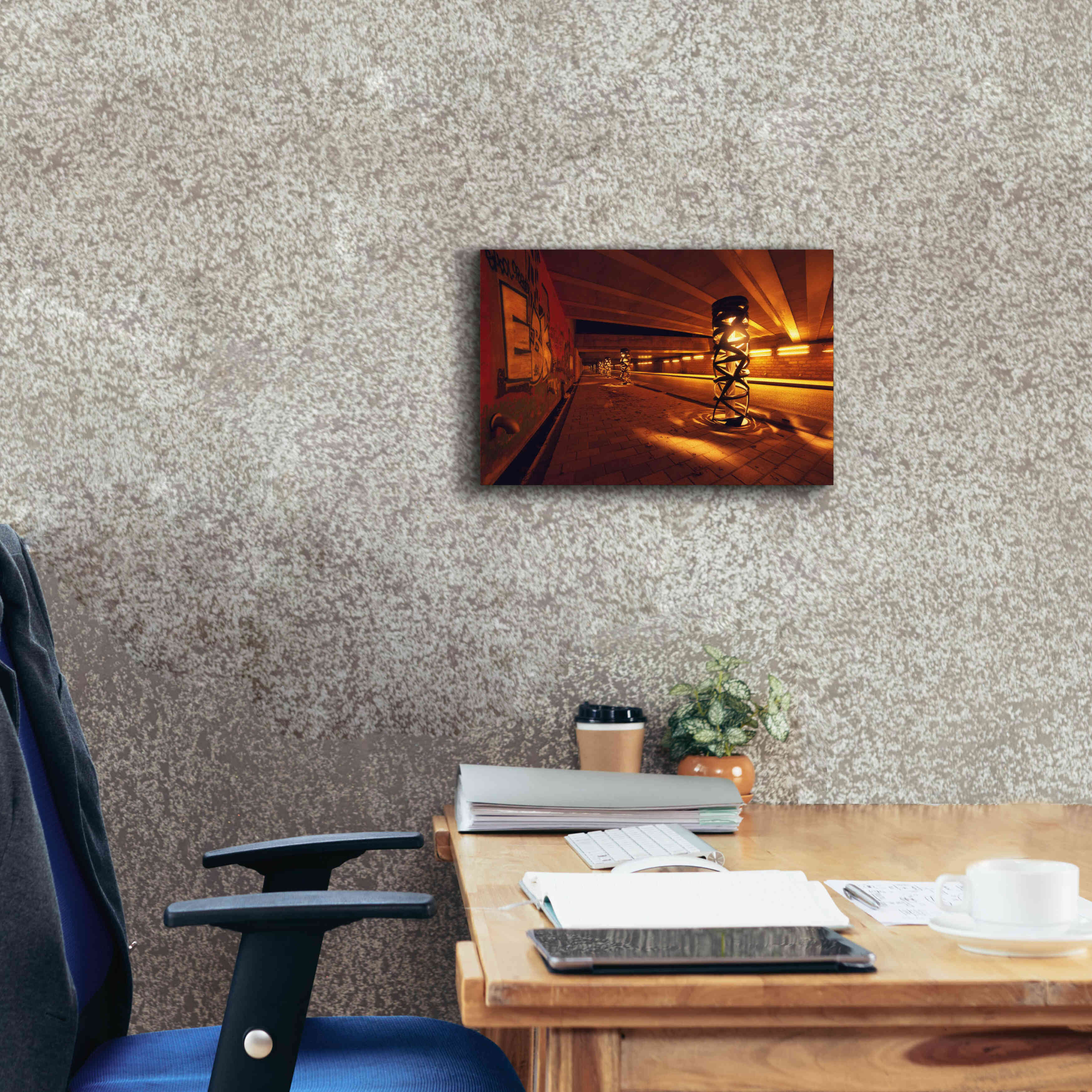 'Light Bridge' by Sebastien Lory, Giclee Canvas Wall Art,18 x 12