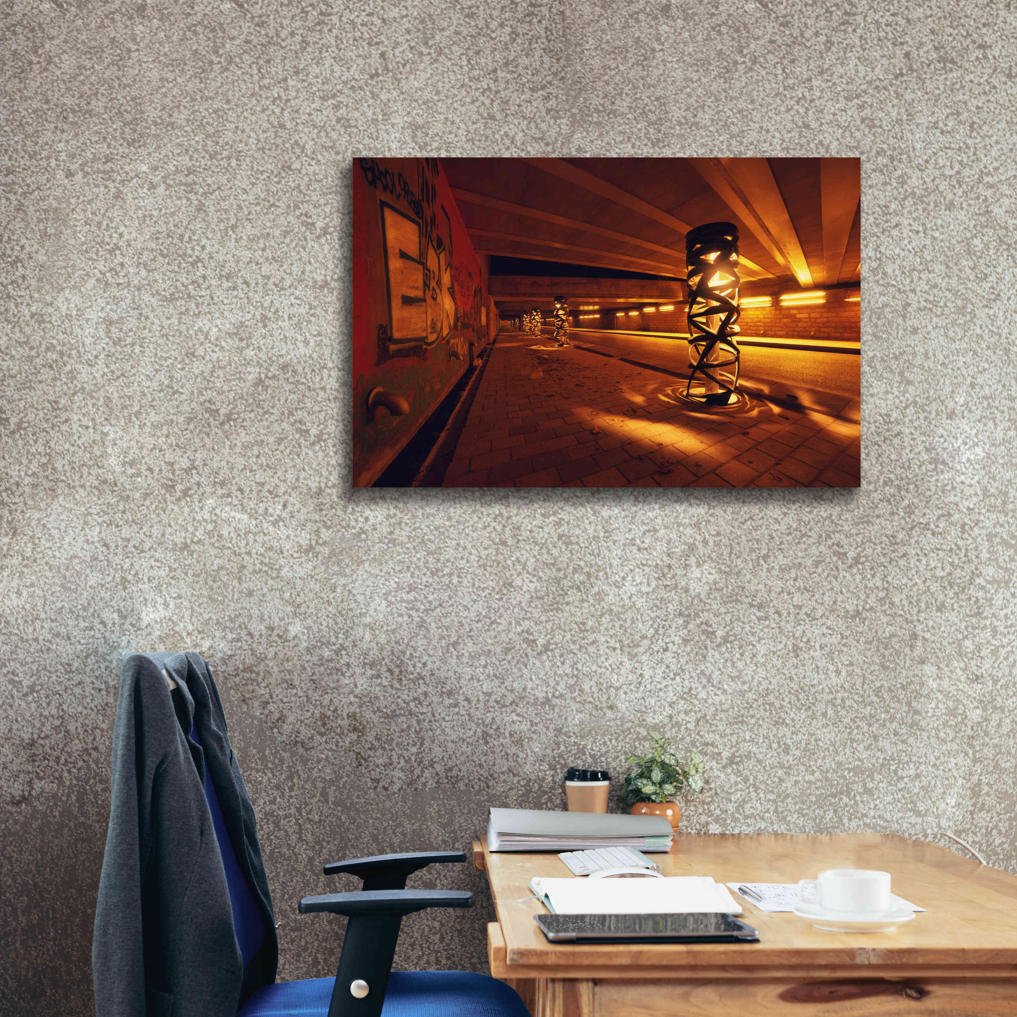 'Light Bridge' by Sebastien Lory, Giclee Canvas Wall Art,40 x 26