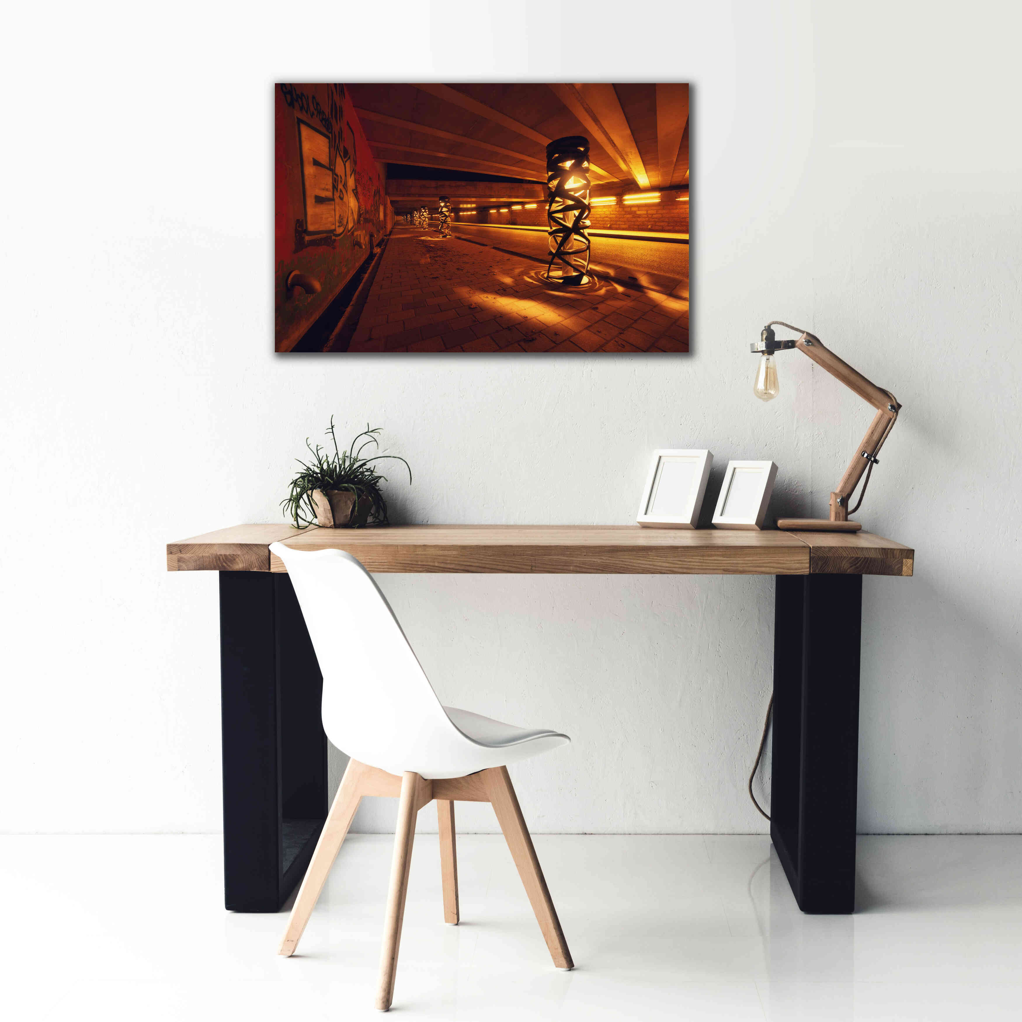 'Light Bridge' by Sebastien Lory, Giclee Canvas Wall Art,40 x 26