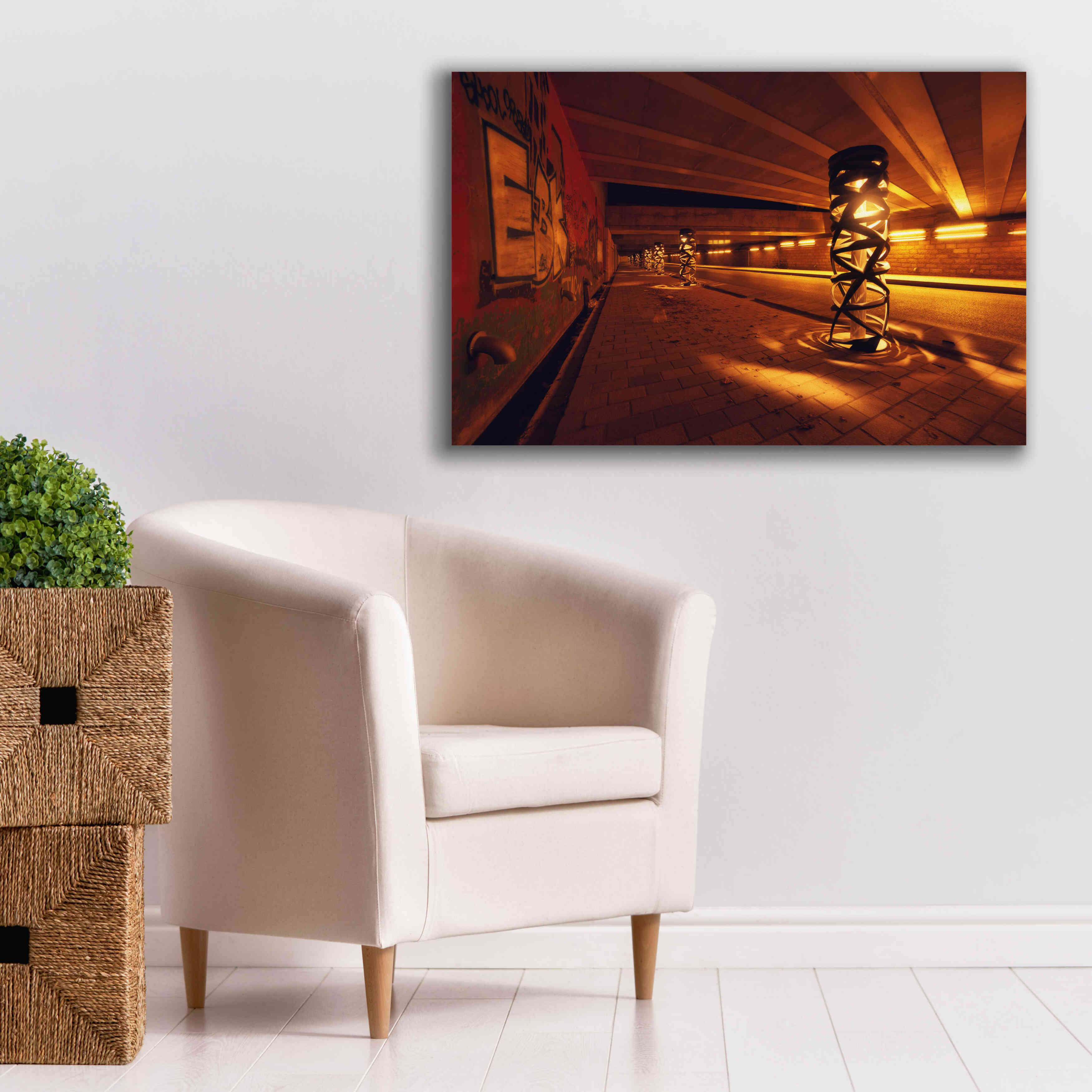 'Light Bridge' by Sebastien Lory, Giclee Canvas Wall Art,40 x 26