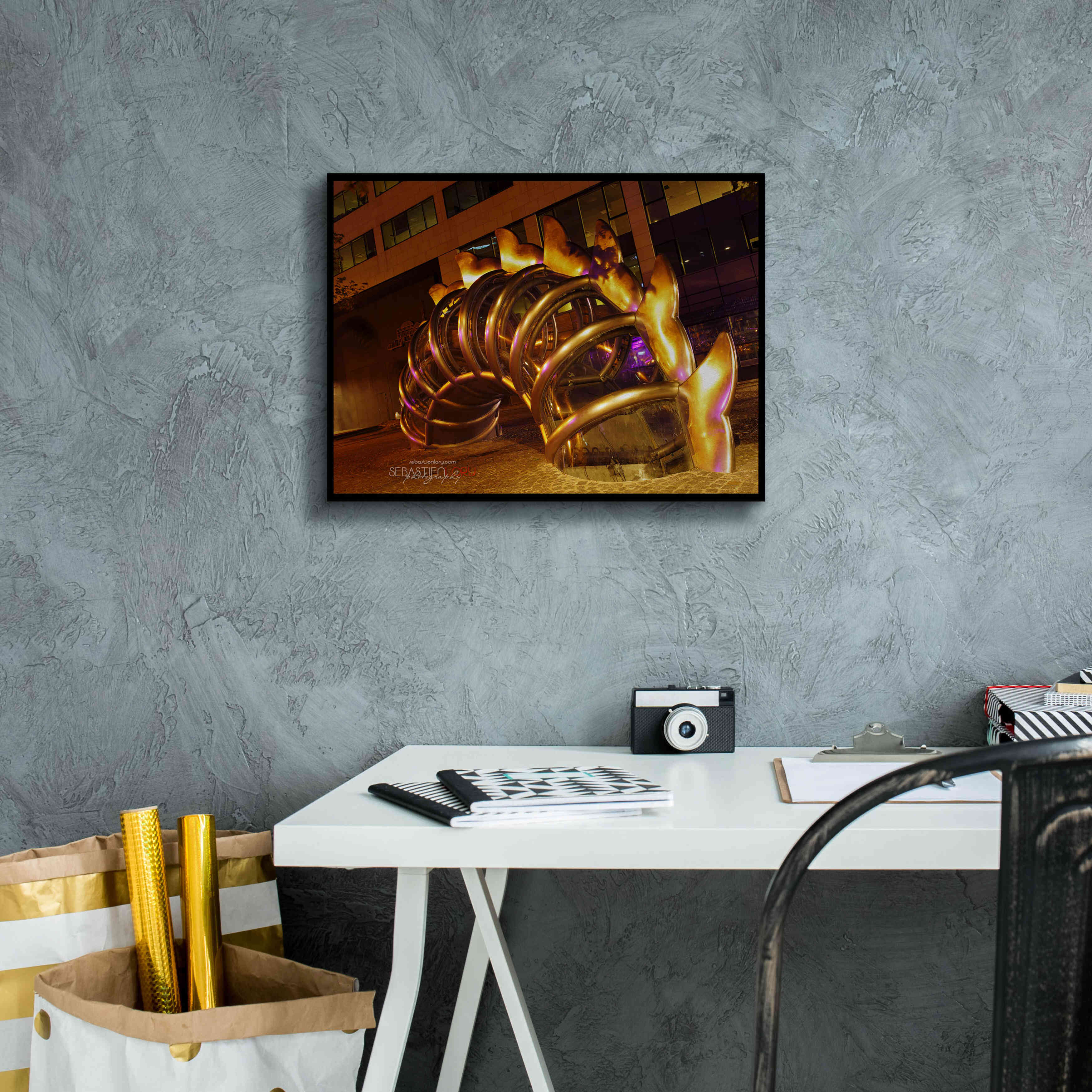 'Nuit Blanche' by Sebastien Lory, Giclee Canvas Wall Art,16 x 12