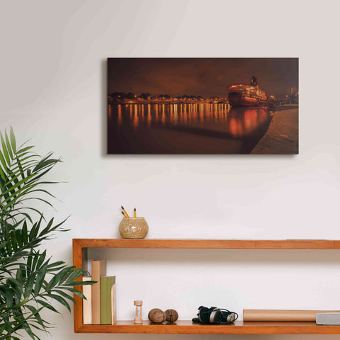 Image of 'Paris Lost Boat' by Sebastien Lory, Giclee Canvas Wall Art,24 x 12