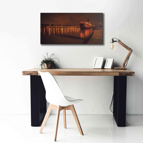 Image of 'Paris Lost Boat' by Sebastien Lory, Giclee Canvas Wall Art,40 x 20