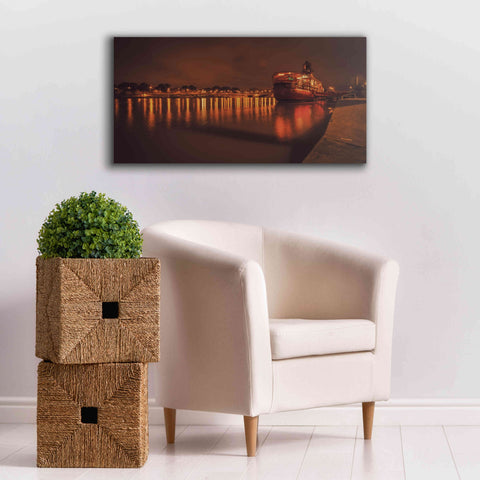 Image of 'Paris Lost Boat' by Sebastien Lory, Giclee Canvas Wall Art,40 x 20