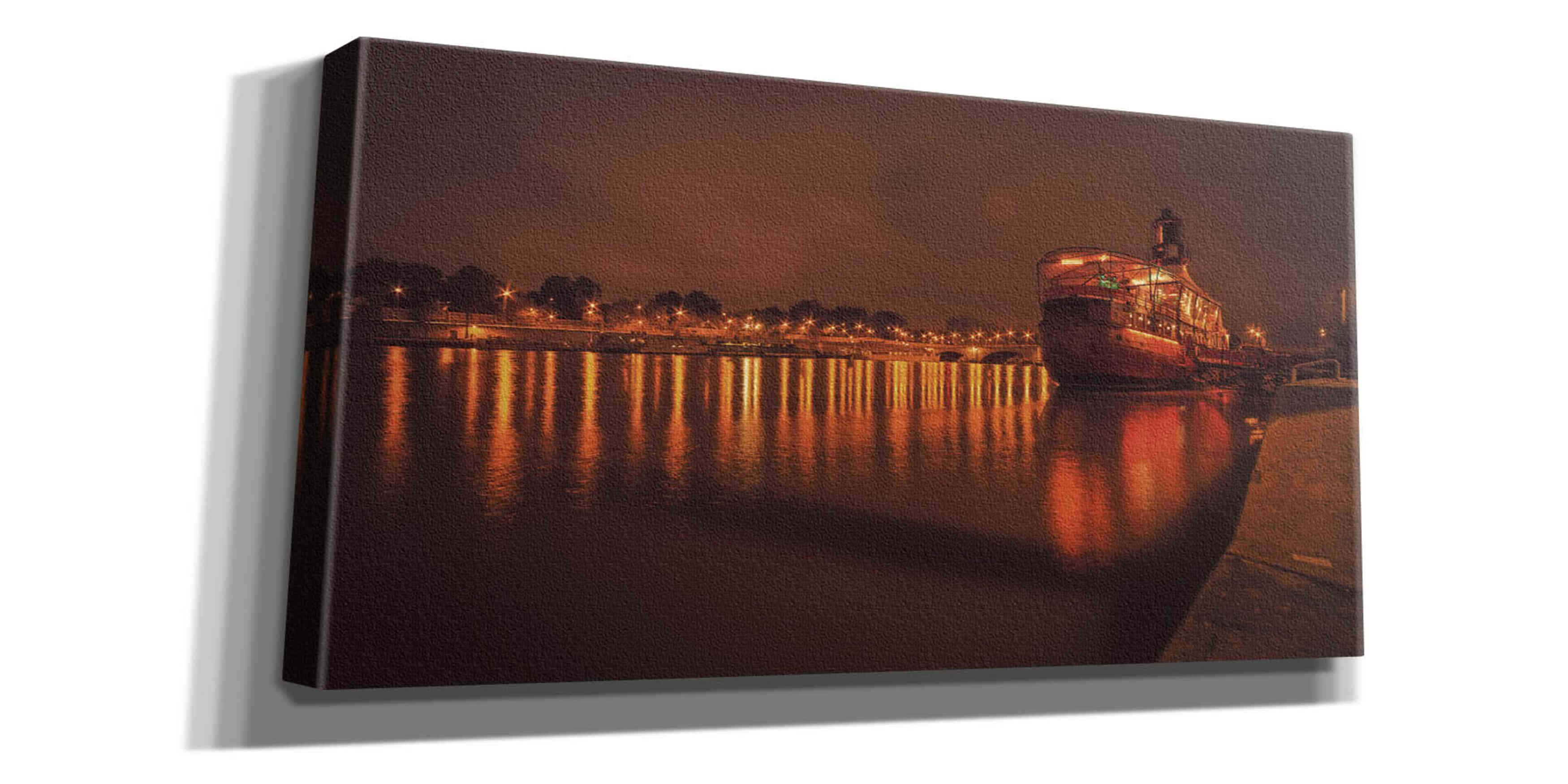 'Paris Lost Boat' by Sebastien Lory, Giclee Canvas Wall Art