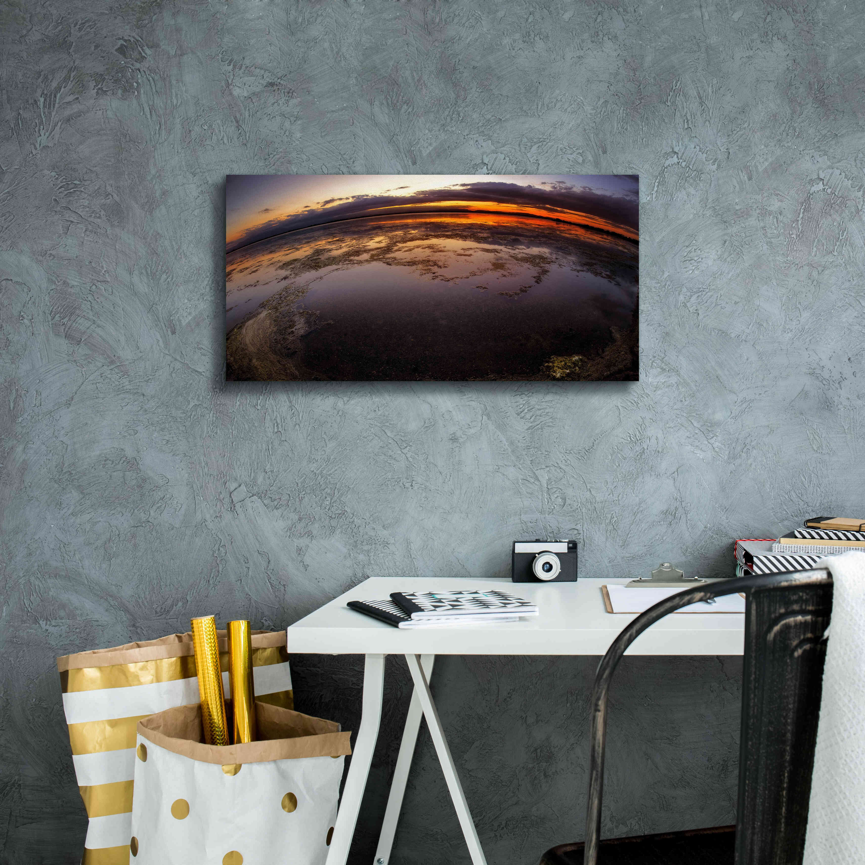 'Etang St Cyp Color' by Sebastien Lory, Giclee Canvas Wall Art,24 x 12