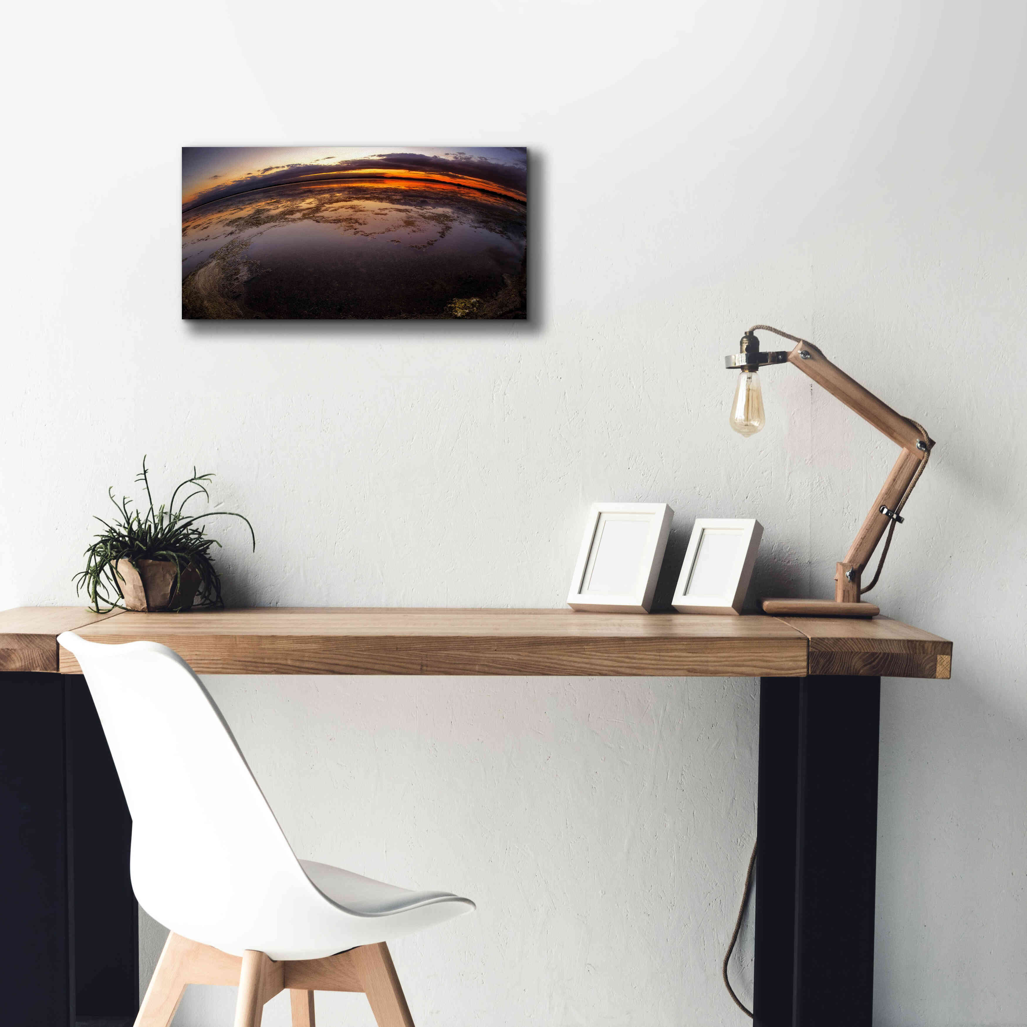 'Etang St Cyp Color' by Sebastien Lory, Giclee Canvas Wall Art,24 x 12