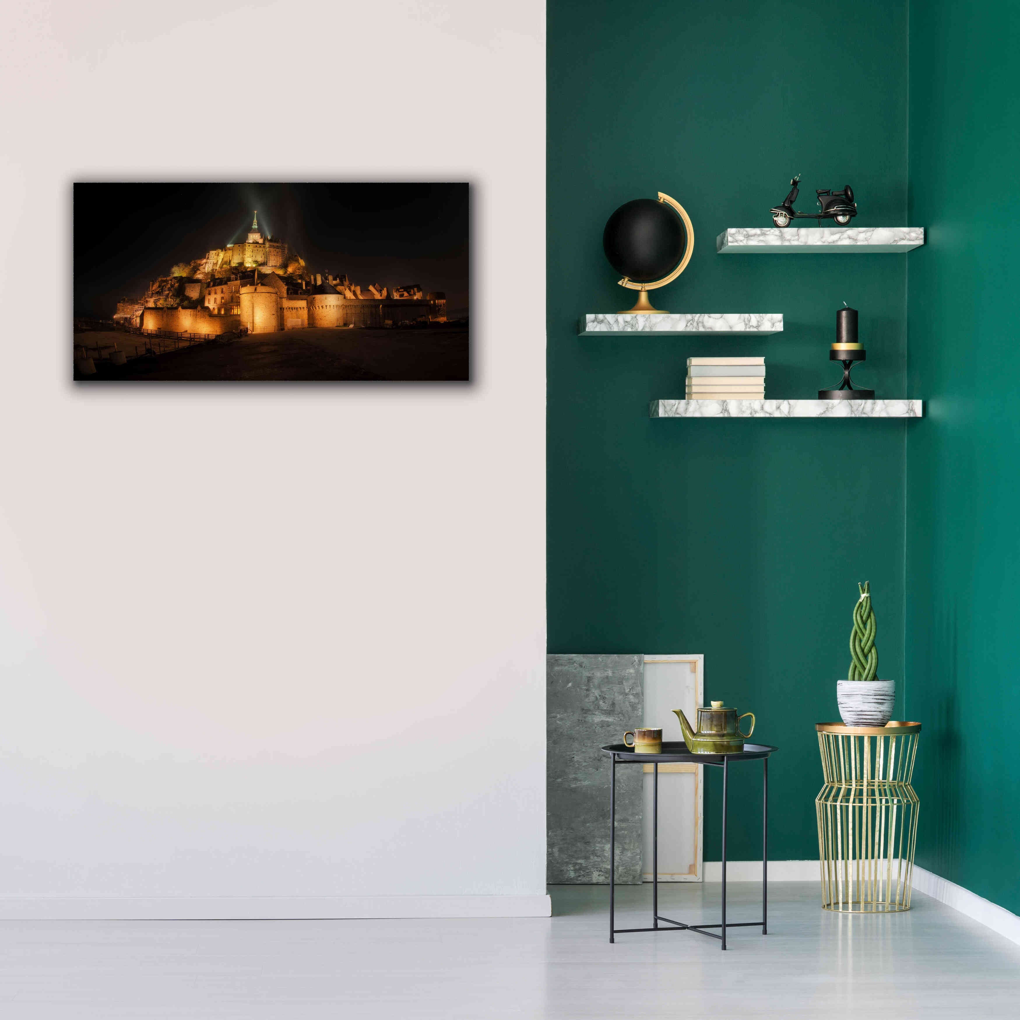 'Mont St Michel' by Sebastien Lory, Giclee Canvas Wall Art,40 x 20