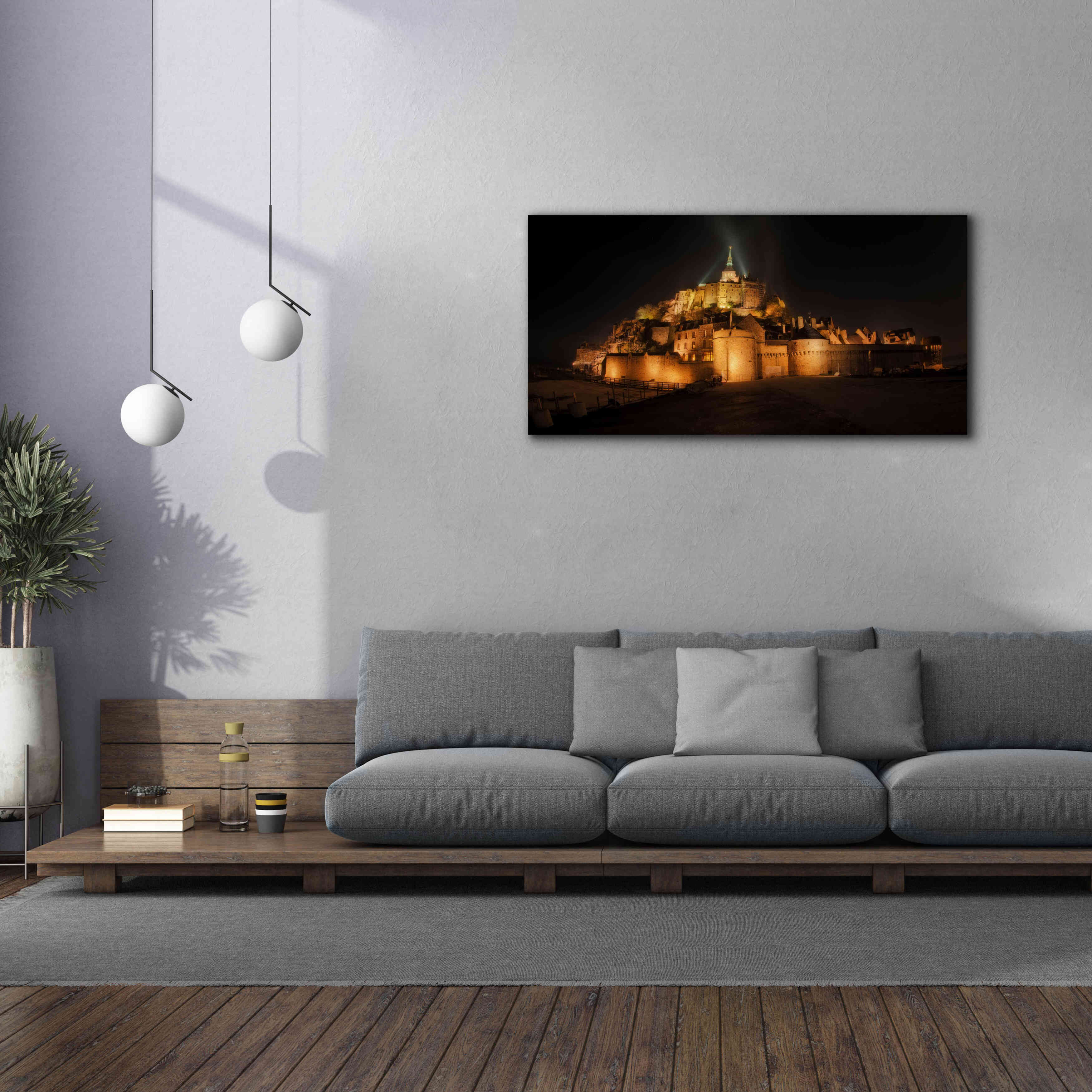 'Mont St Michel' by Sebastien Lory, Giclee Canvas Wall Art,60 x 30