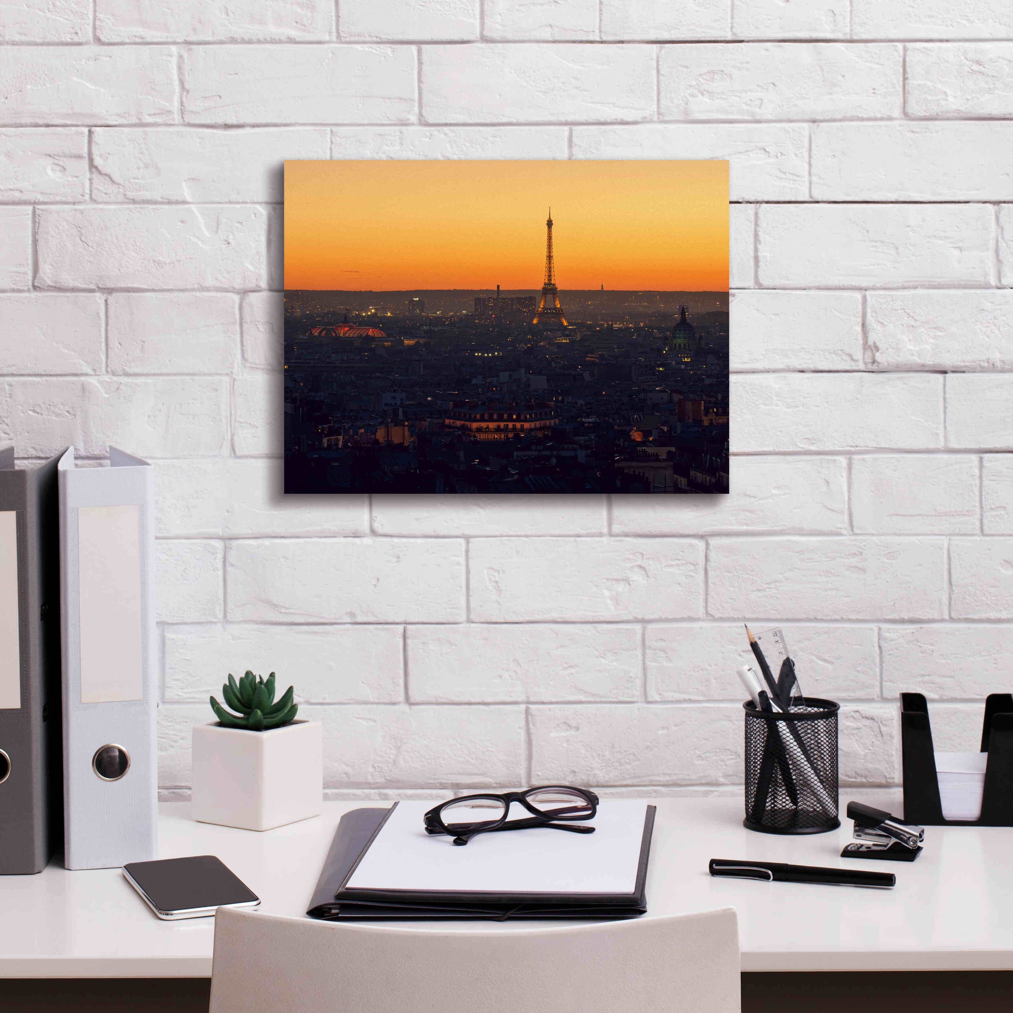 'D Paris' by Sebastien Lory, Giclee Canvas Wall Art,16 x 12