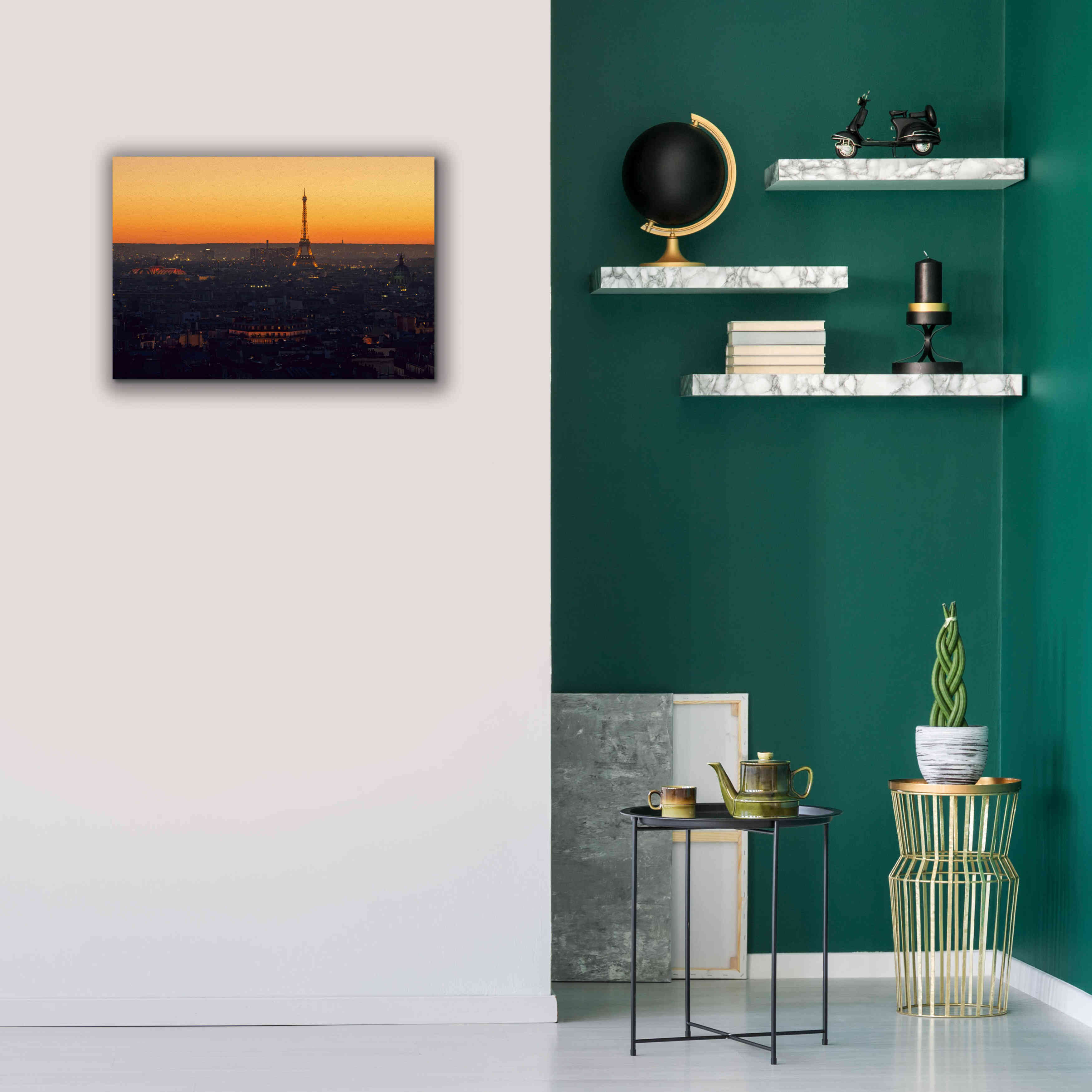 'D Paris' by Sebastien Lory, Giclee Canvas Wall Art,26 x 18