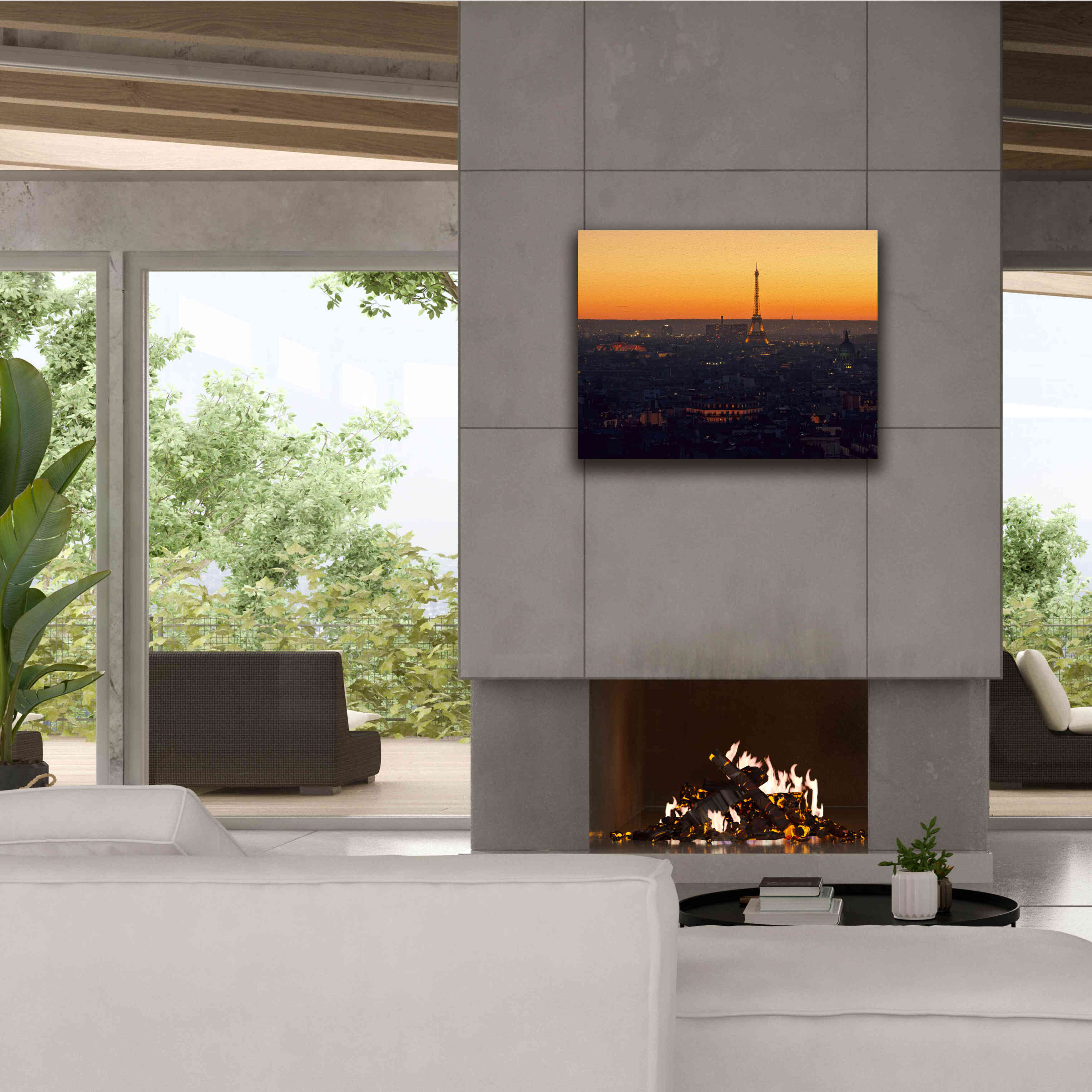 'D Paris' by Sebastien Lory, Giclee Canvas Wall Art,34 x 26