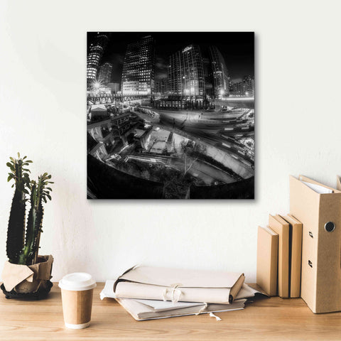 Image of 'Defense Bw' by Sebastien Lory, Giclee Canvas Wall Art,18 x 18