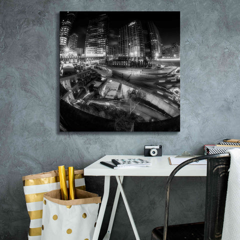 Image of 'Defense Bw' by Sebastien Lory, Giclee Canvas Wall Art,26 x 26