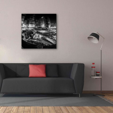 Image of 'Defense Bw' by Sebastien Lory, Giclee Canvas Wall Art,37 x 37