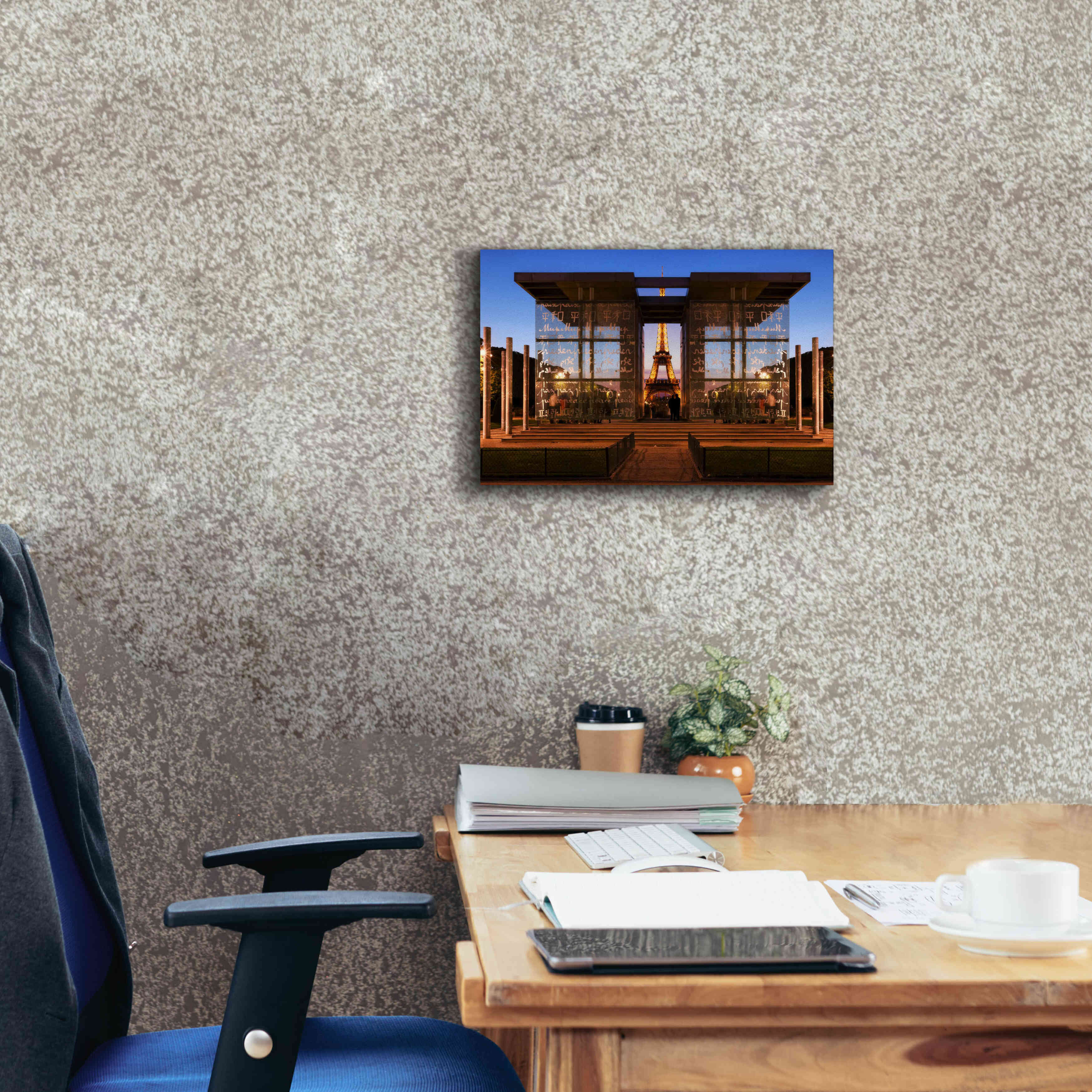 'Dupli Eiffel' by Sebastien Lory, Giclee Canvas Wall Art,18 x 12