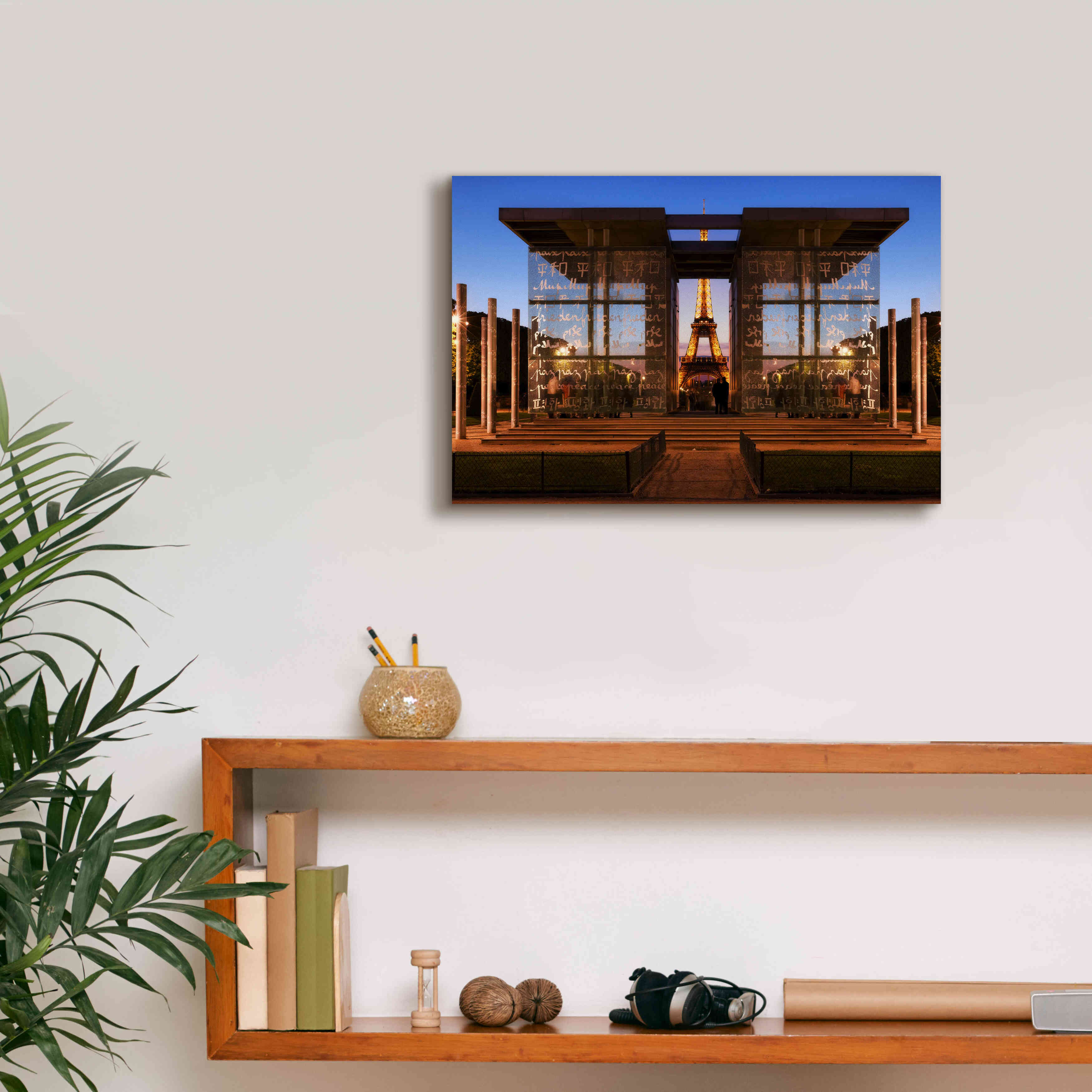 'Dupli Eiffel' by Sebastien Lory, Giclee Canvas Wall Art,18 x 12