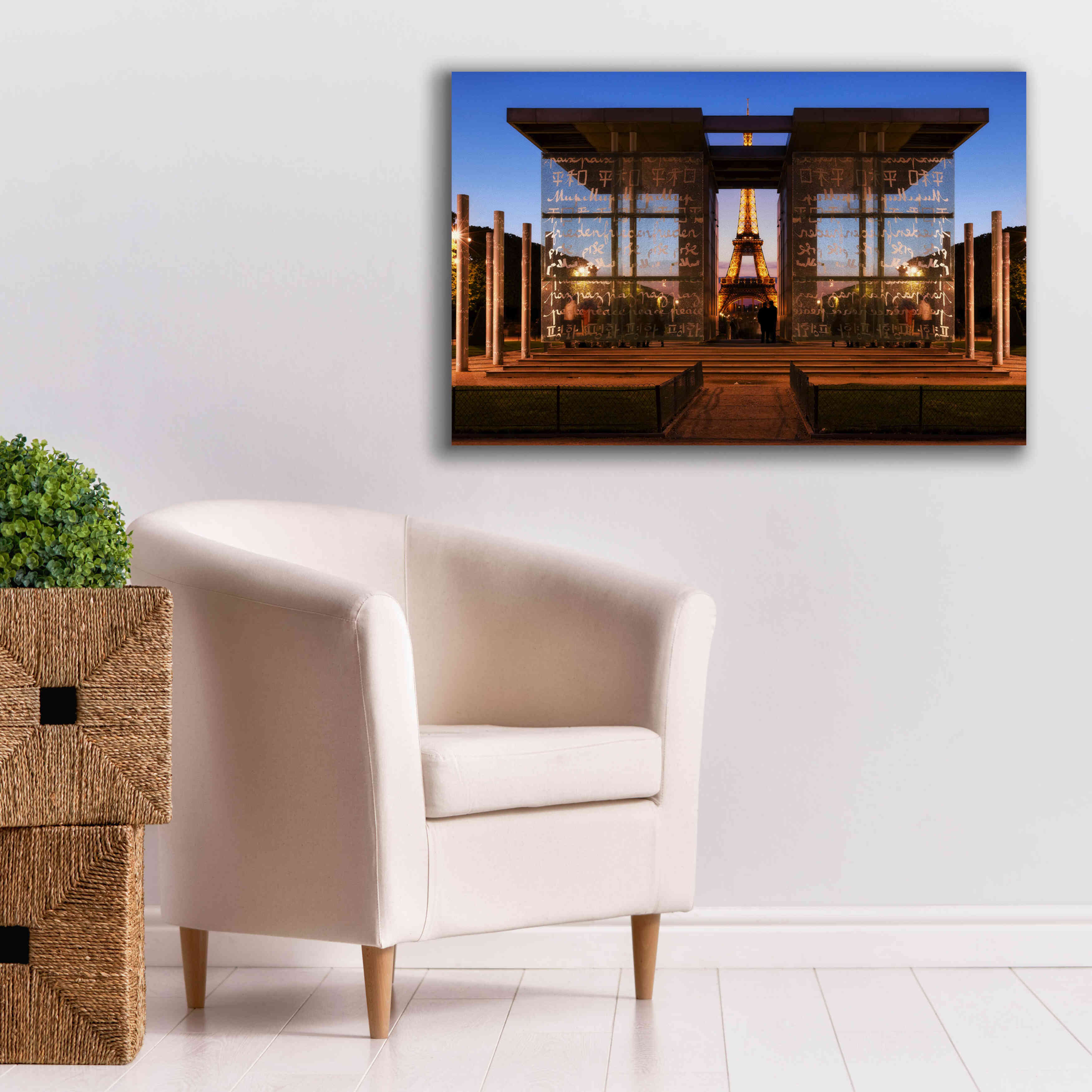 'Dupli Eiffel' by Sebastien Lory, Giclee Canvas Wall Art,40 x 26