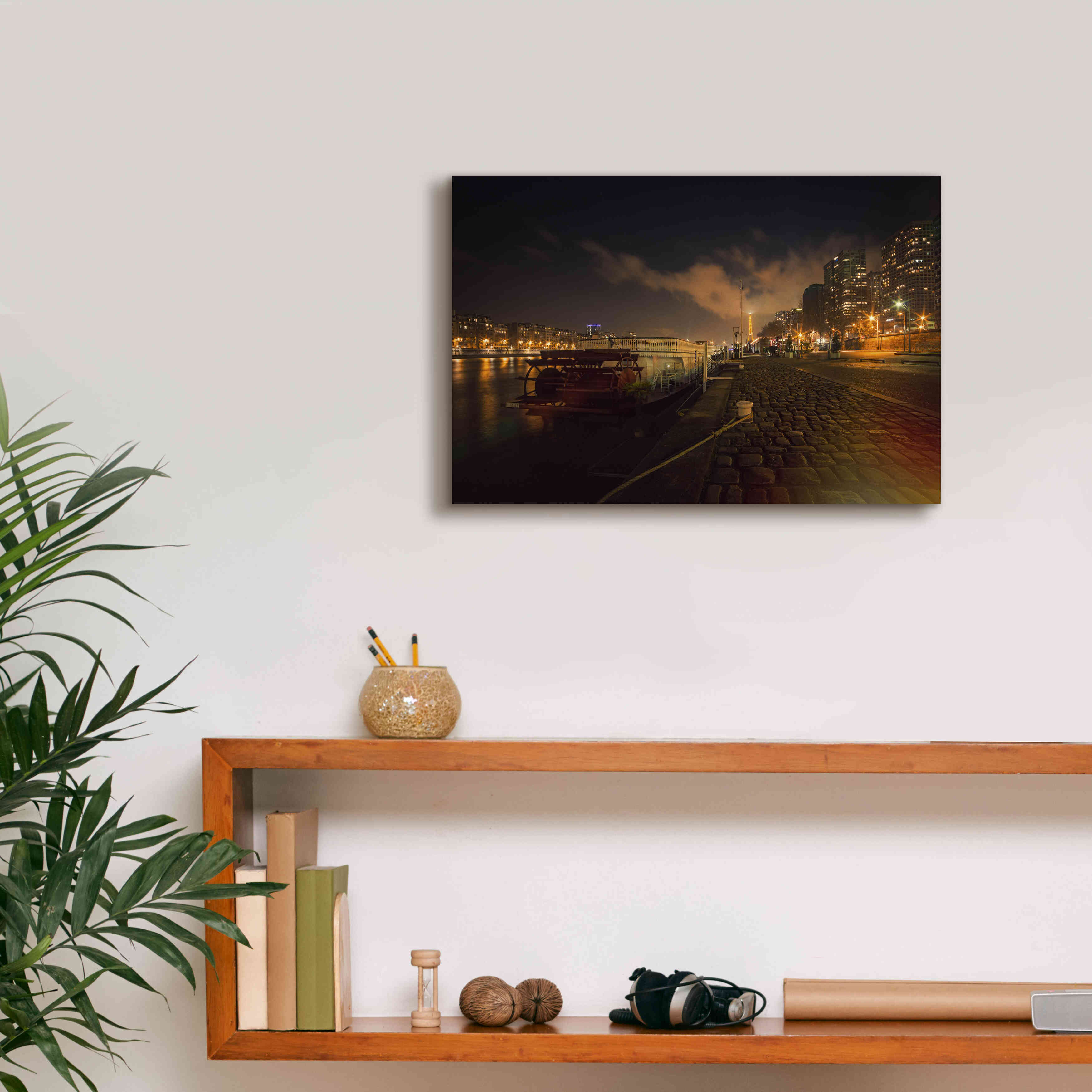 'Moody Eiffel' by Sebastien Lory, Giclee Canvas Wall Art,18 x 12