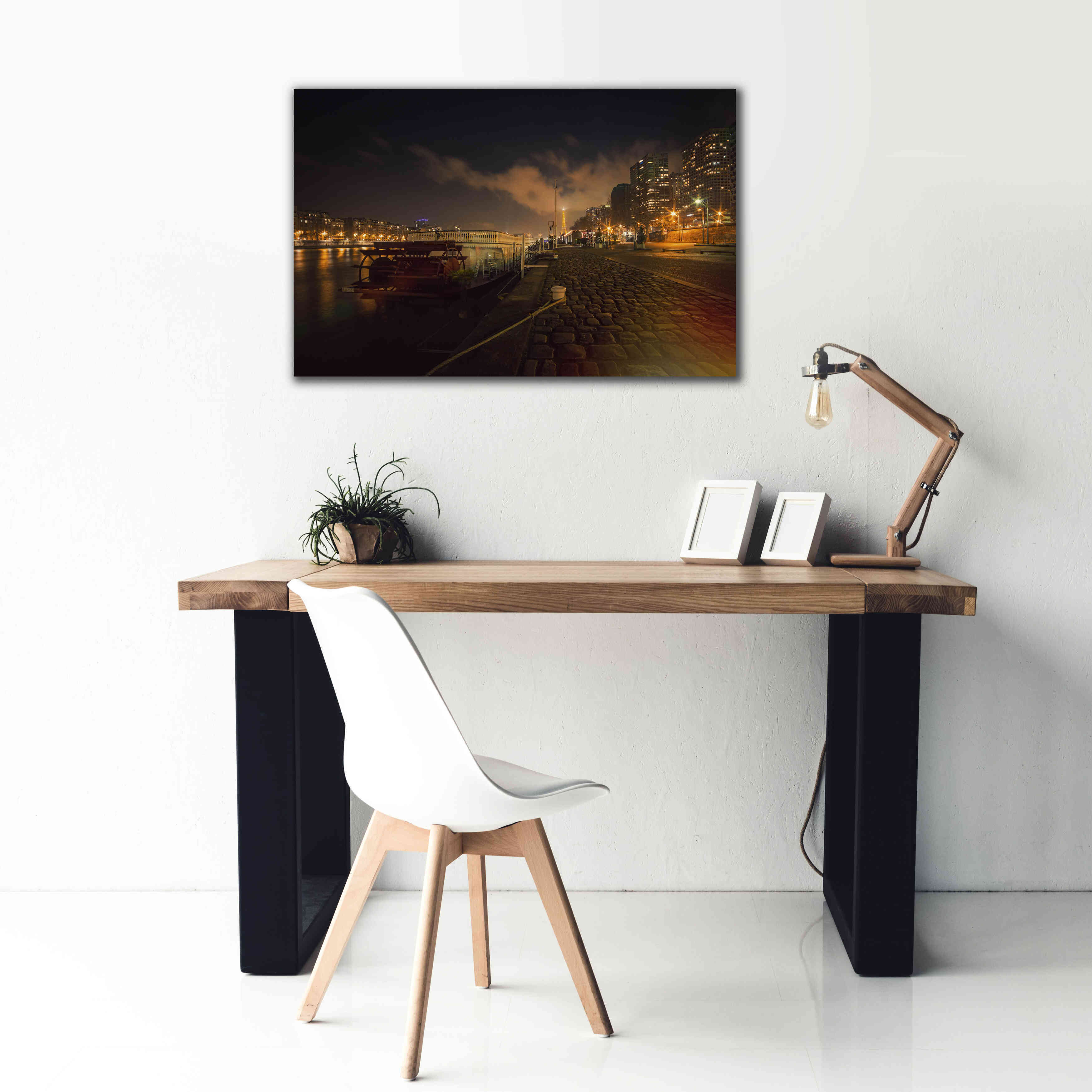 'Moody Eiffel' by Sebastien Lory, Giclee Canvas Wall Art,40 x 26
