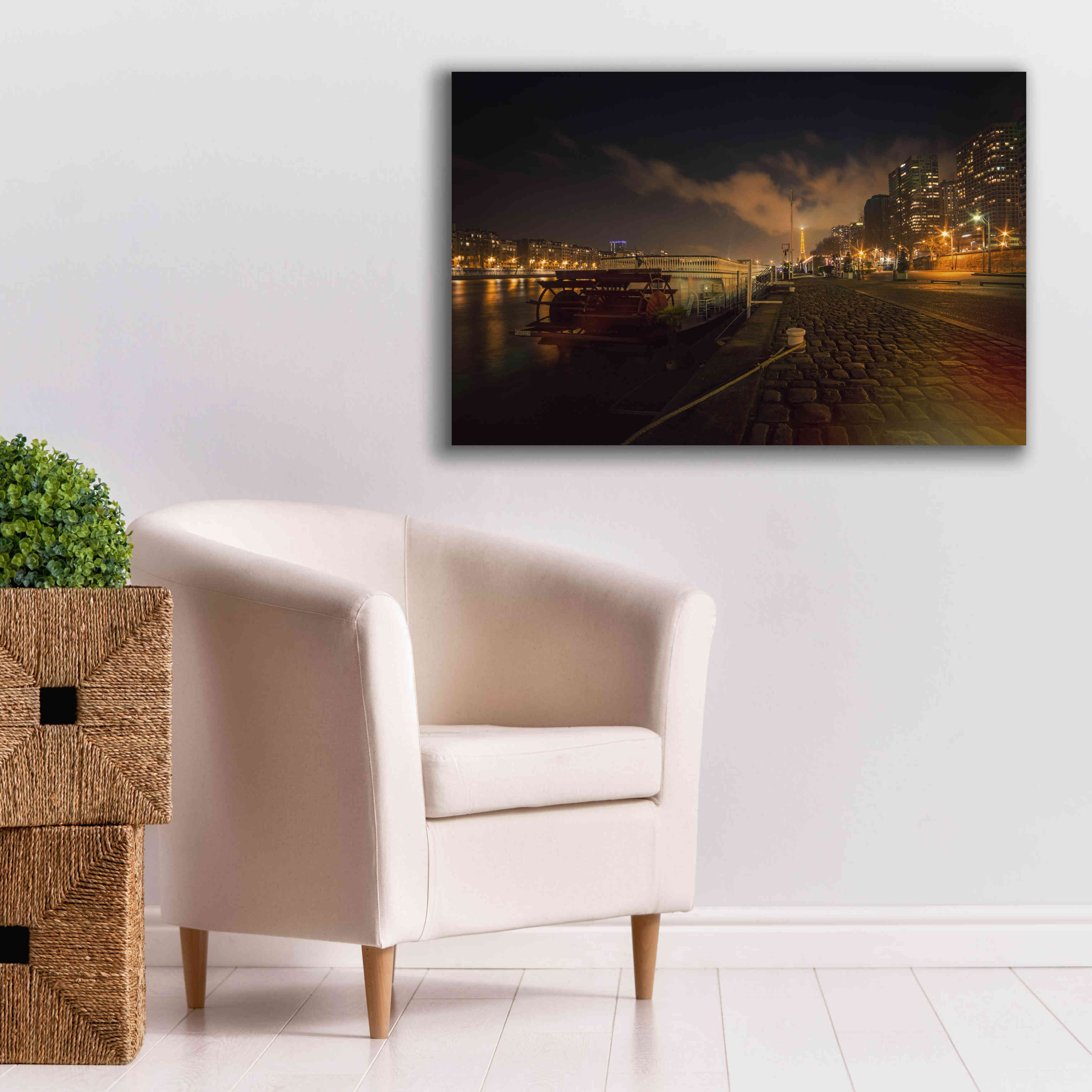 'Moody Eiffel' by Sebastien Lory, Giclee Canvas Wall Art,40 x 26