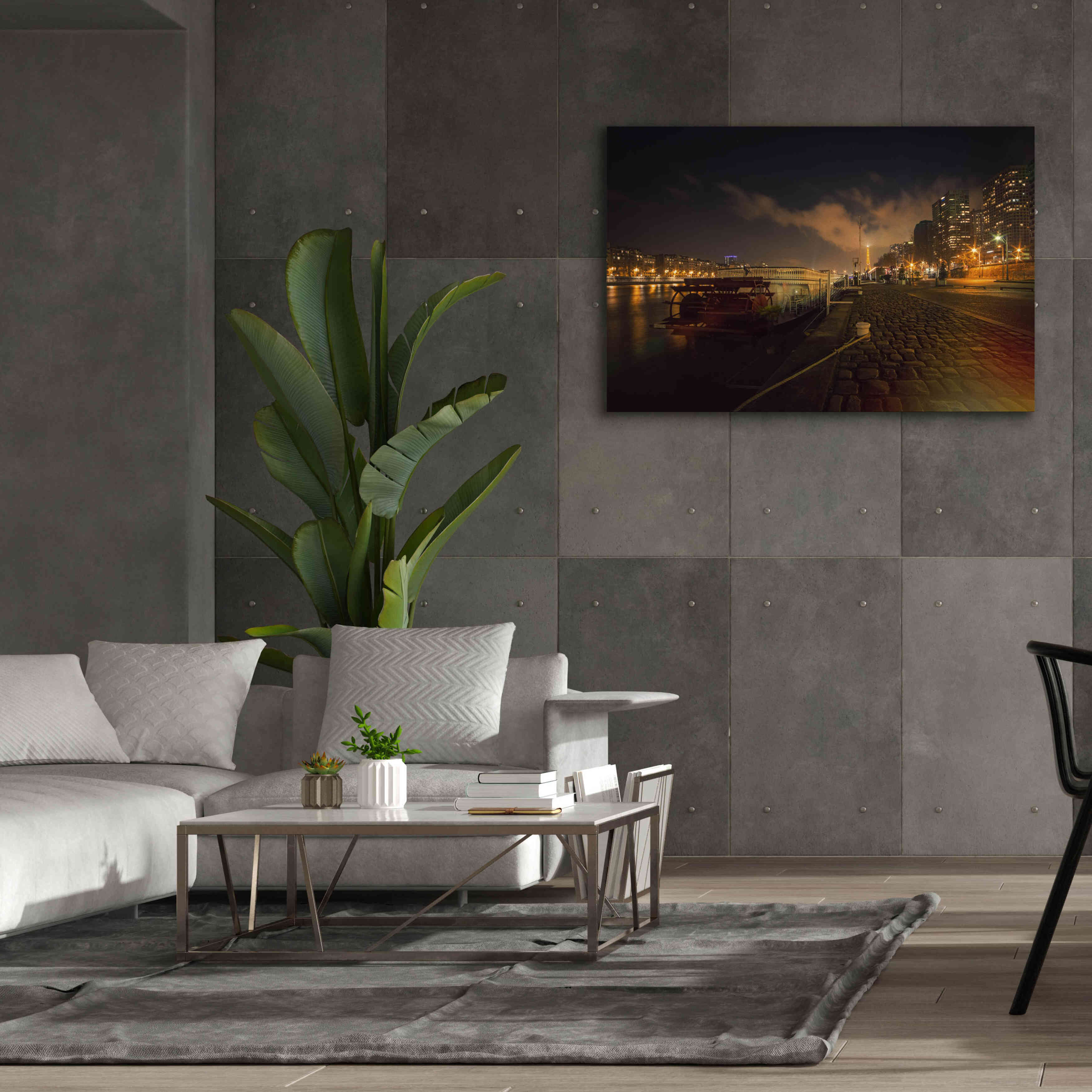 'Moody Eiffel' by Sebastien Lory, Giclee Canvas Wall Art,60 x 40