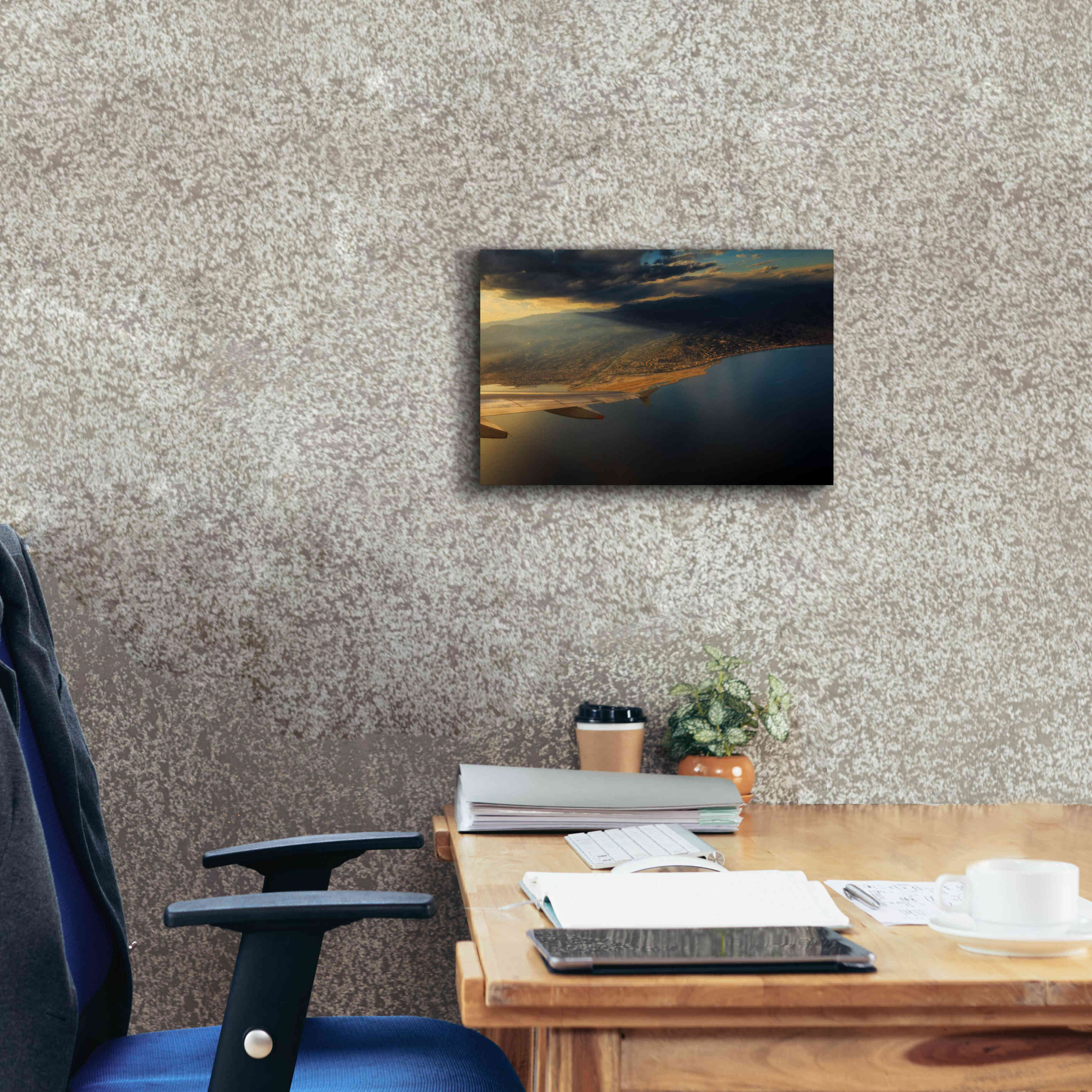 'Nice Airport' by Sebastien Lory, Giclee Canvas Wall Art,18 x 12