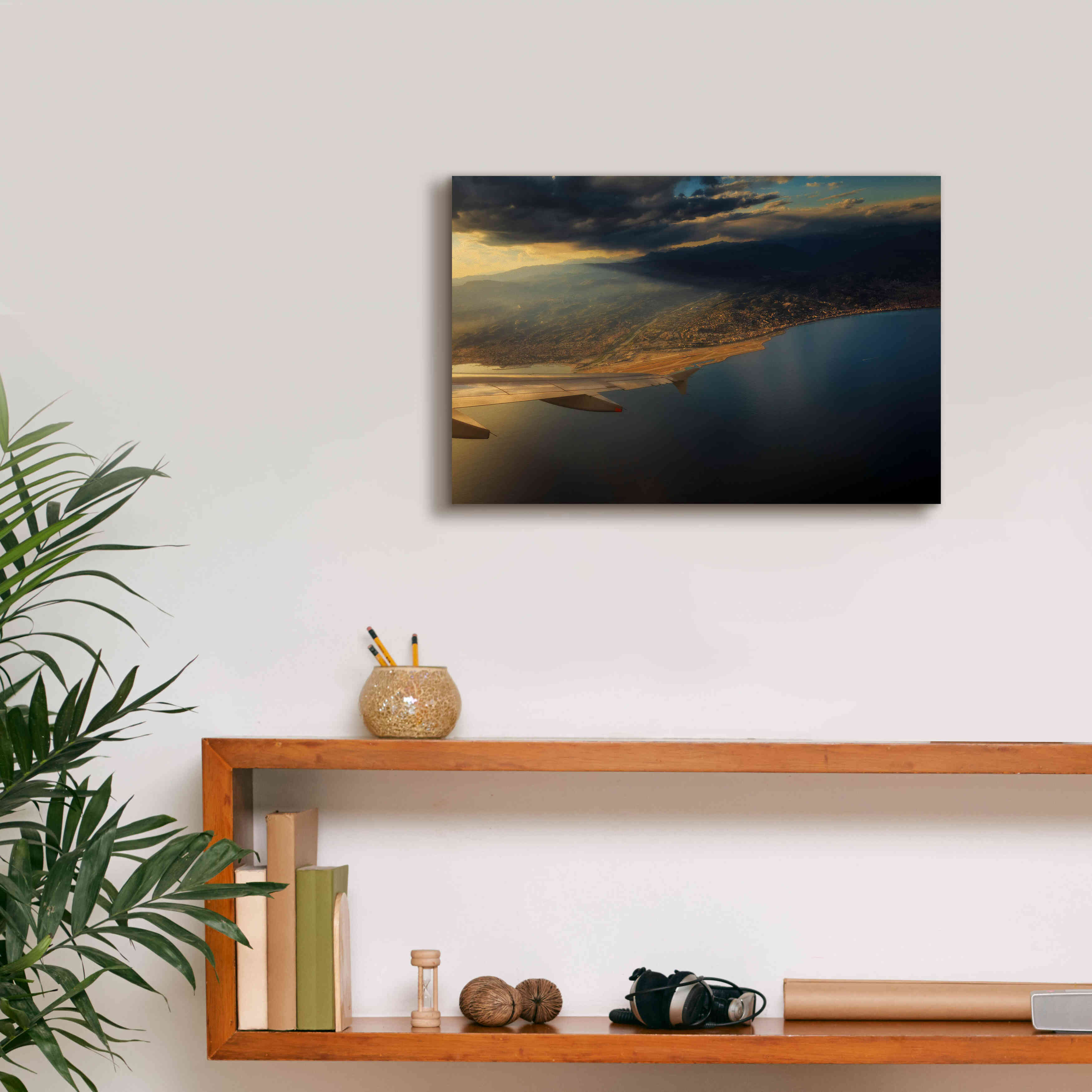 'Nice Airport' by Sebastien Lory, Giclee Canvas Wall Art,18 x 12