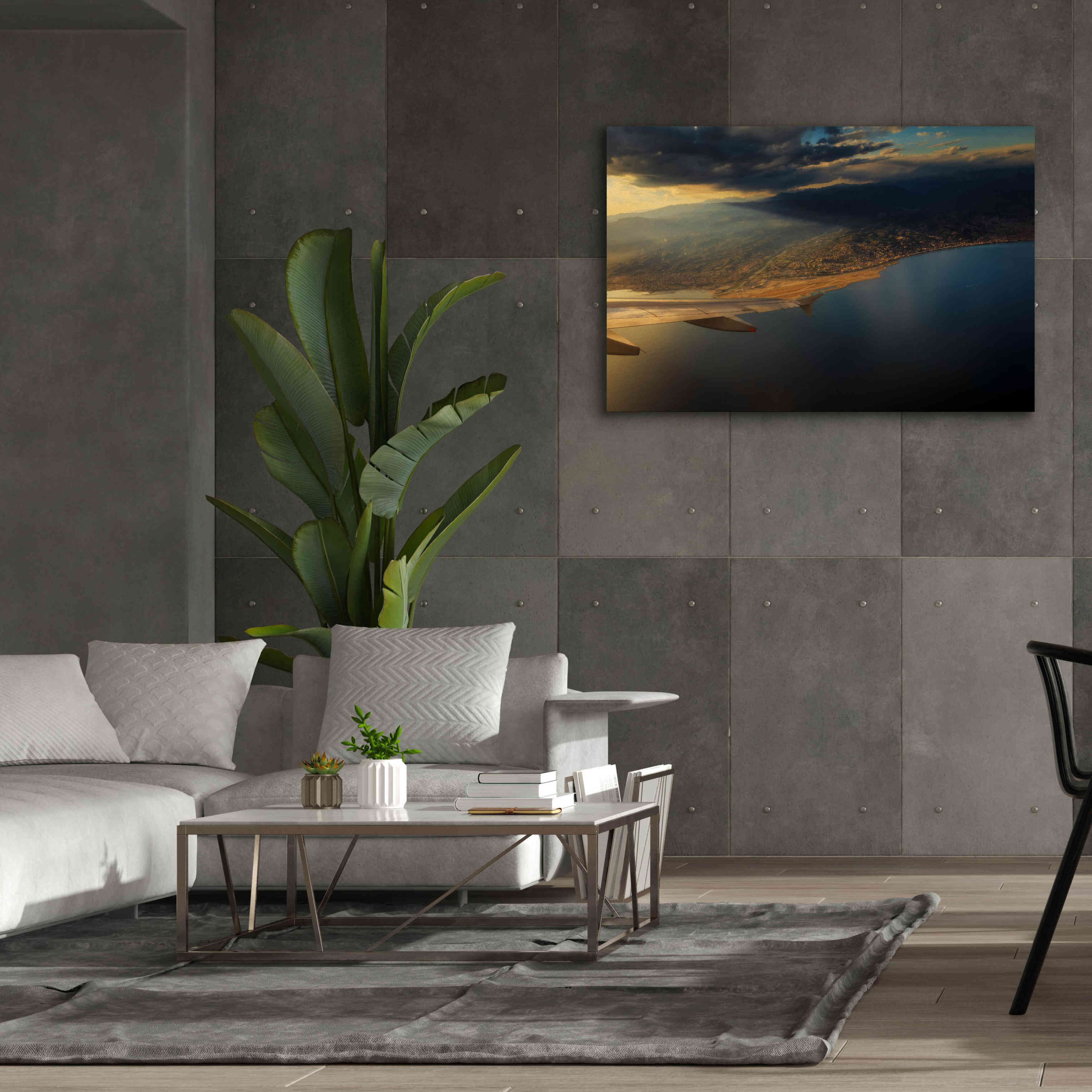'Nice Airport' by Sebastien Lory, Giclee Canvas Wall Art,60 x 40