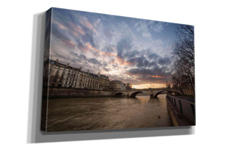 'Paris, End Of A Day' by Sebastien Lory, Giclee Canvas Wall Art