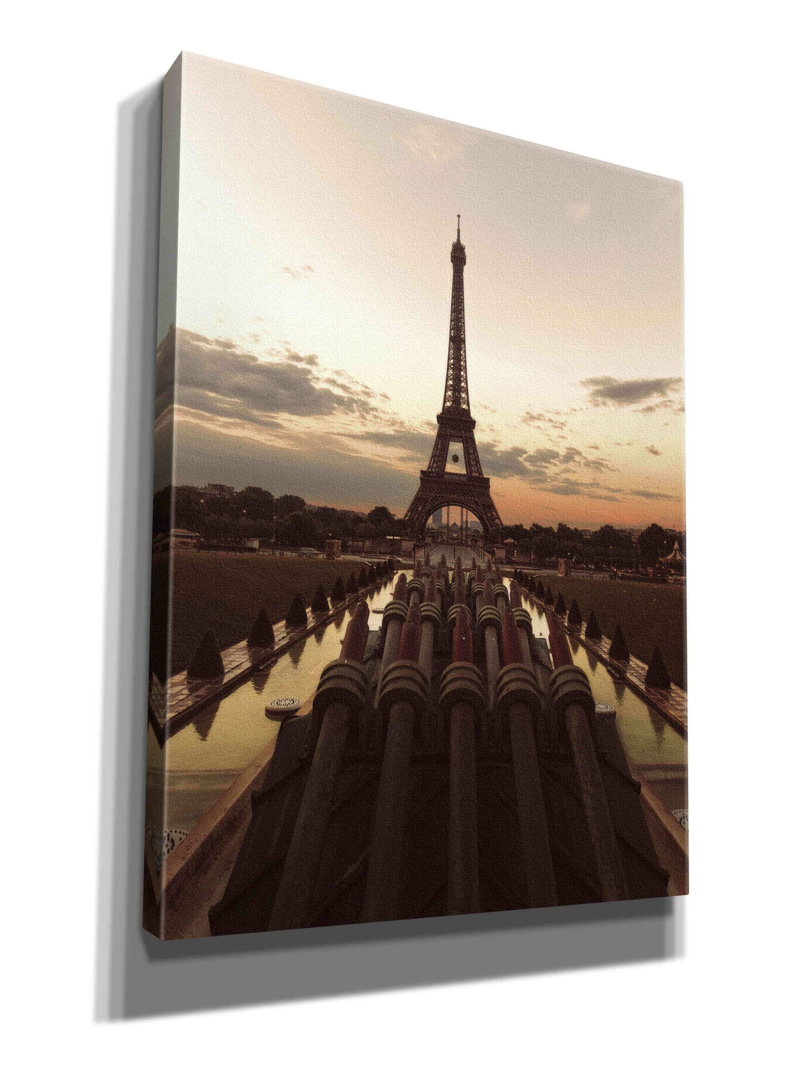 'Fire Eiffel tOWER' by Sebastien Lory, Giclee Canvas Wall Art