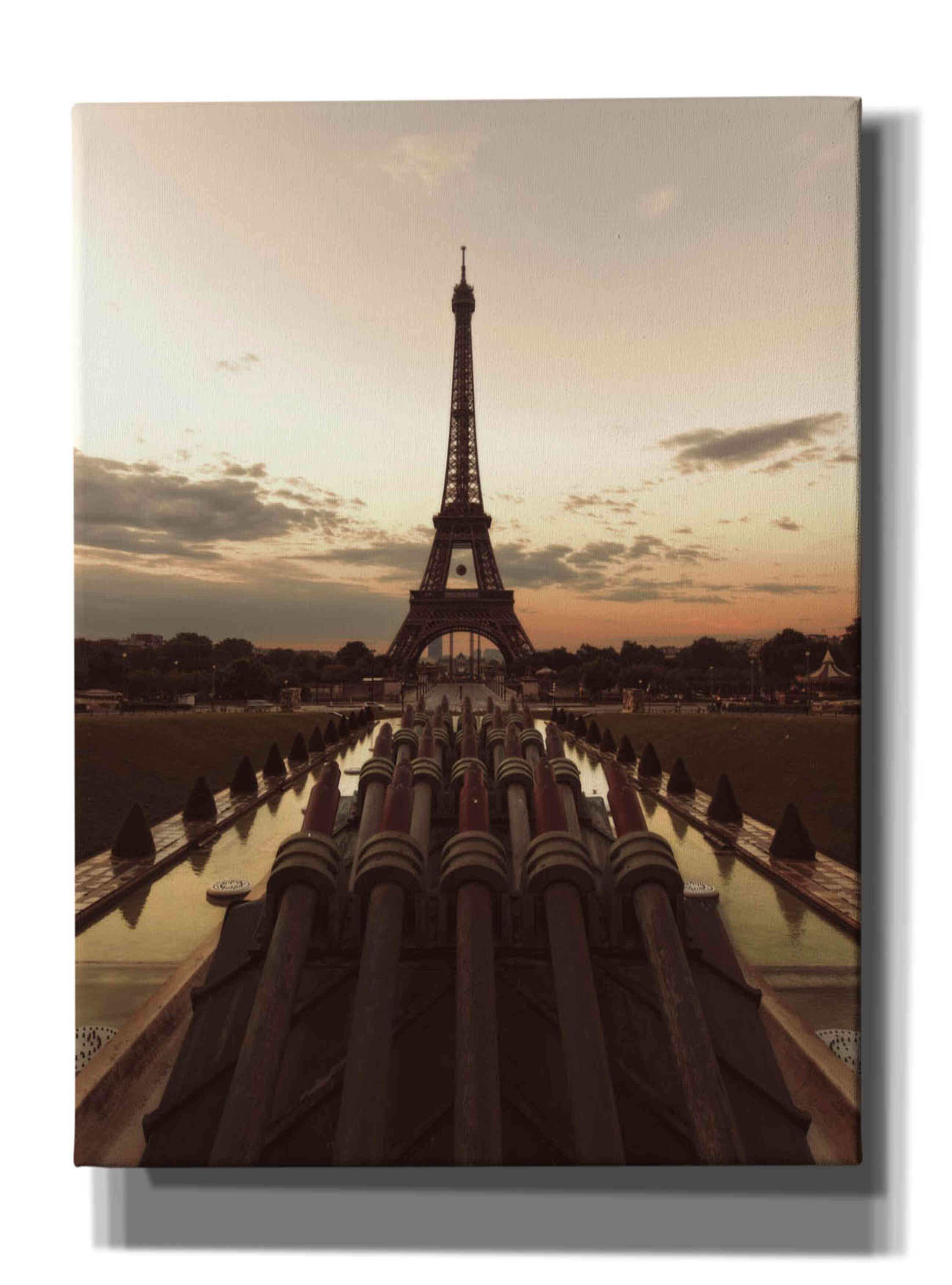 'Fire Eiffel tOWER' by Sebastien Lory, Giclee Canvas Wall Art