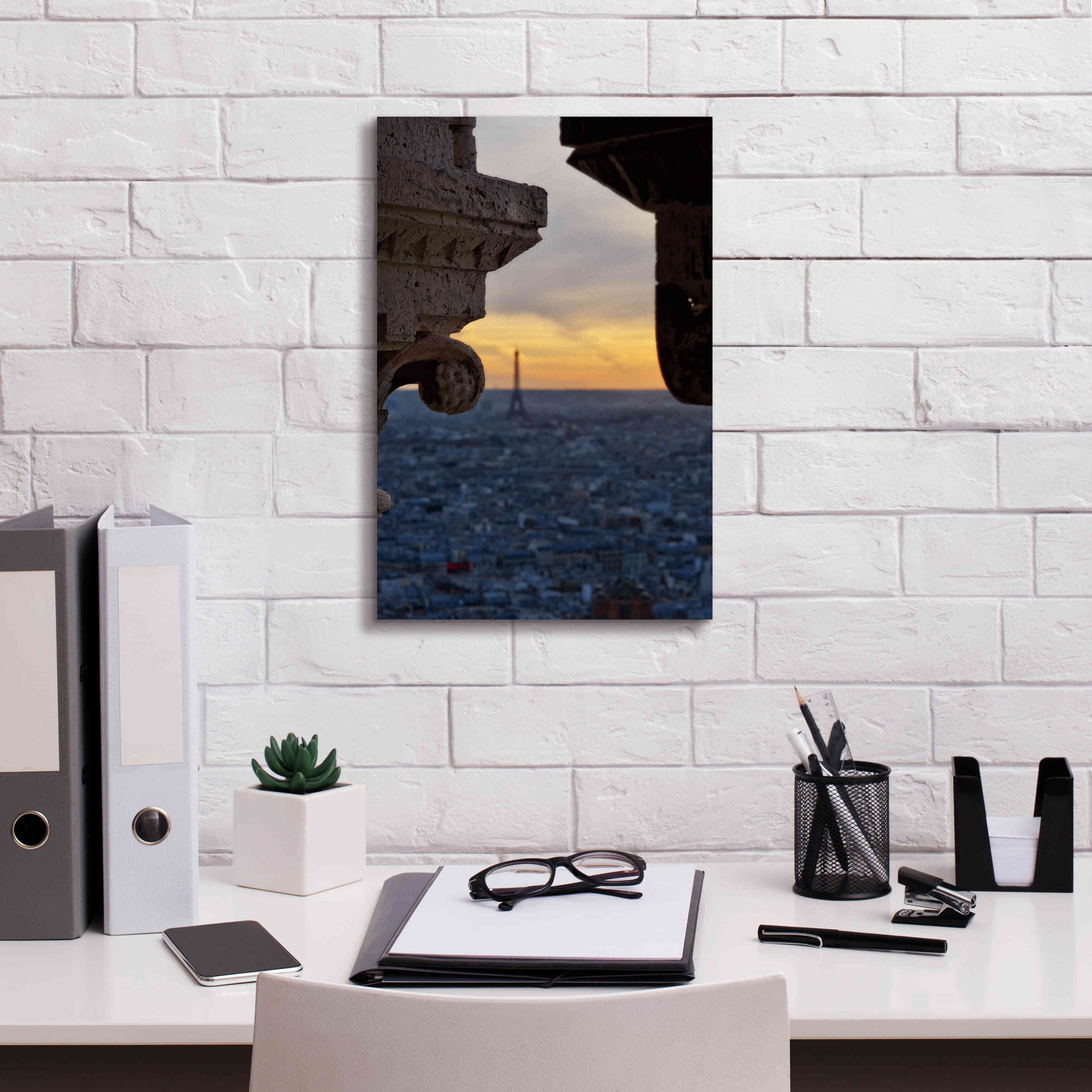 'Distant Eiffel Tower' by Sebastien Lory, Giclee Canvas Wall Art,12 x 18