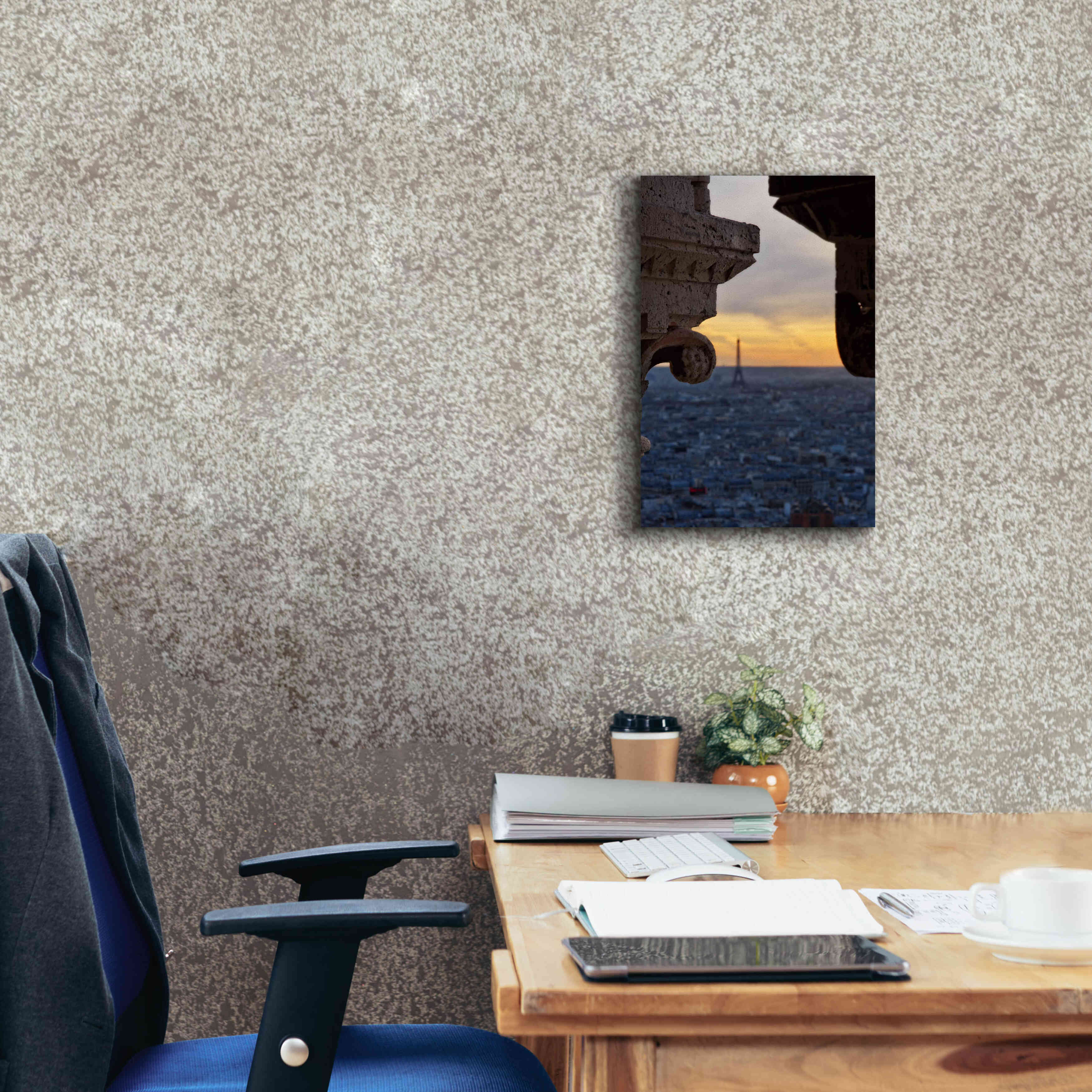 'Distant Eiffel Tower' by Sebastien Lory, Giclee Canvas Wall Art,12 x 18