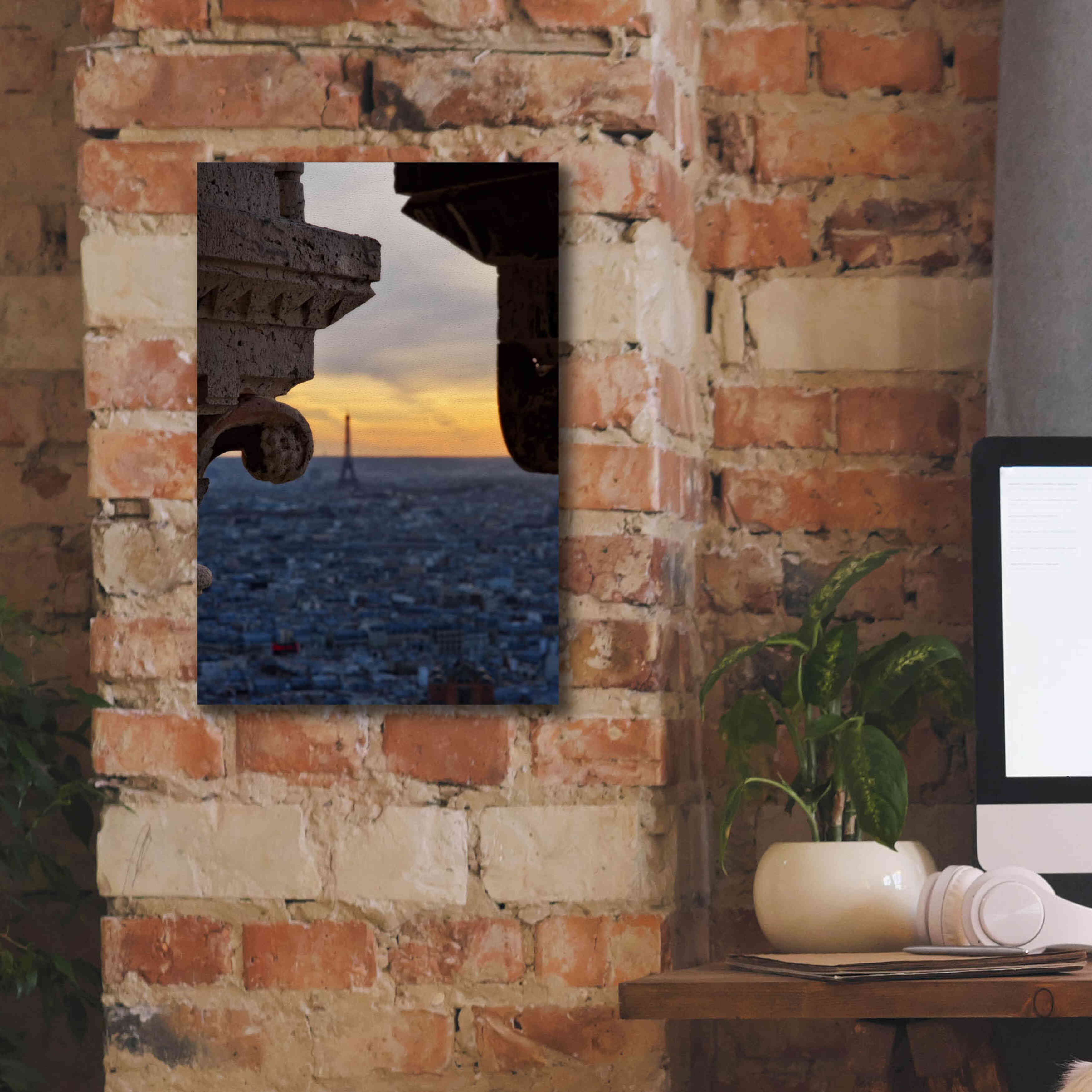 'Distant Eiffel Tower' by Sebastien Lory, Giclee Canvas Wall Art,12 x 18