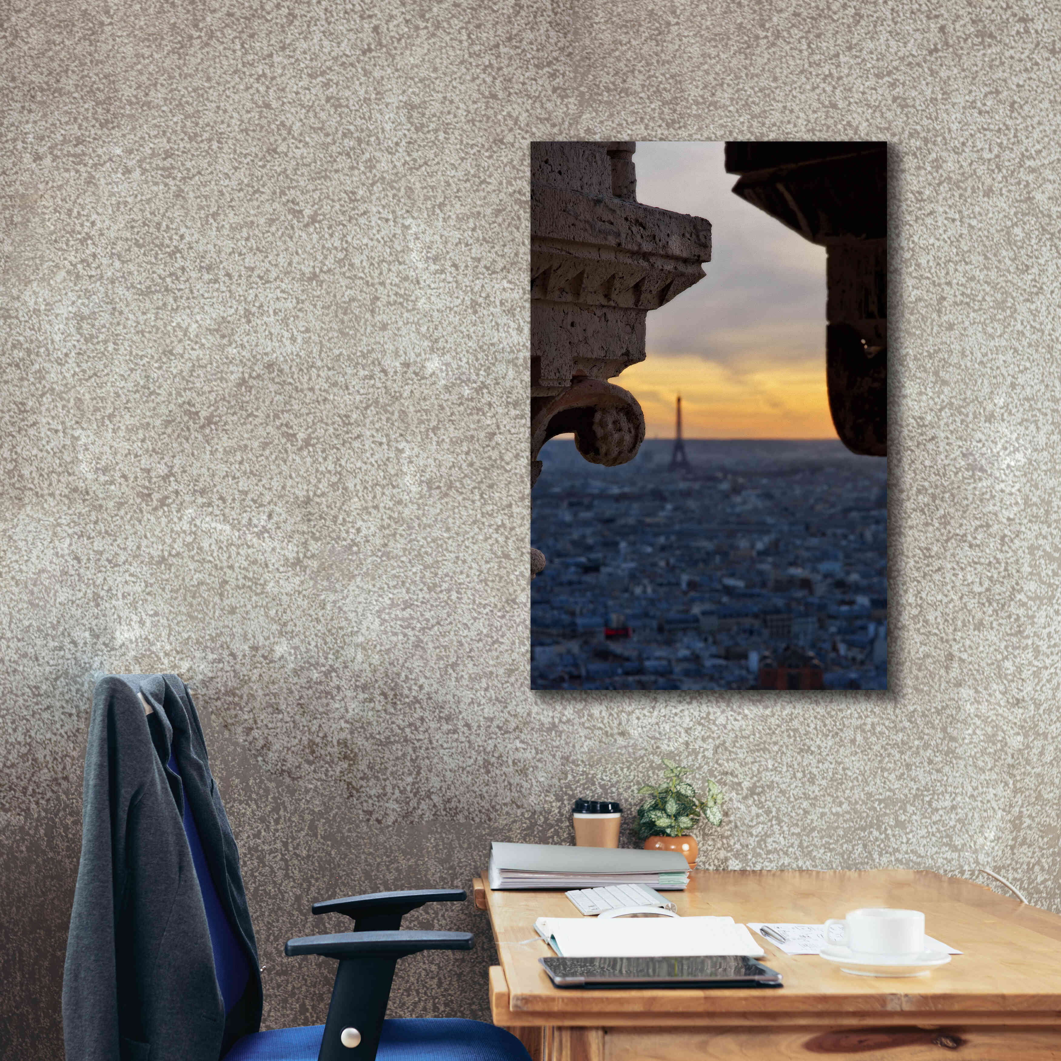 'Distant Eiffel Tower' by Sebastien Lory, Giclee Canvas Wall Art,26 x 40