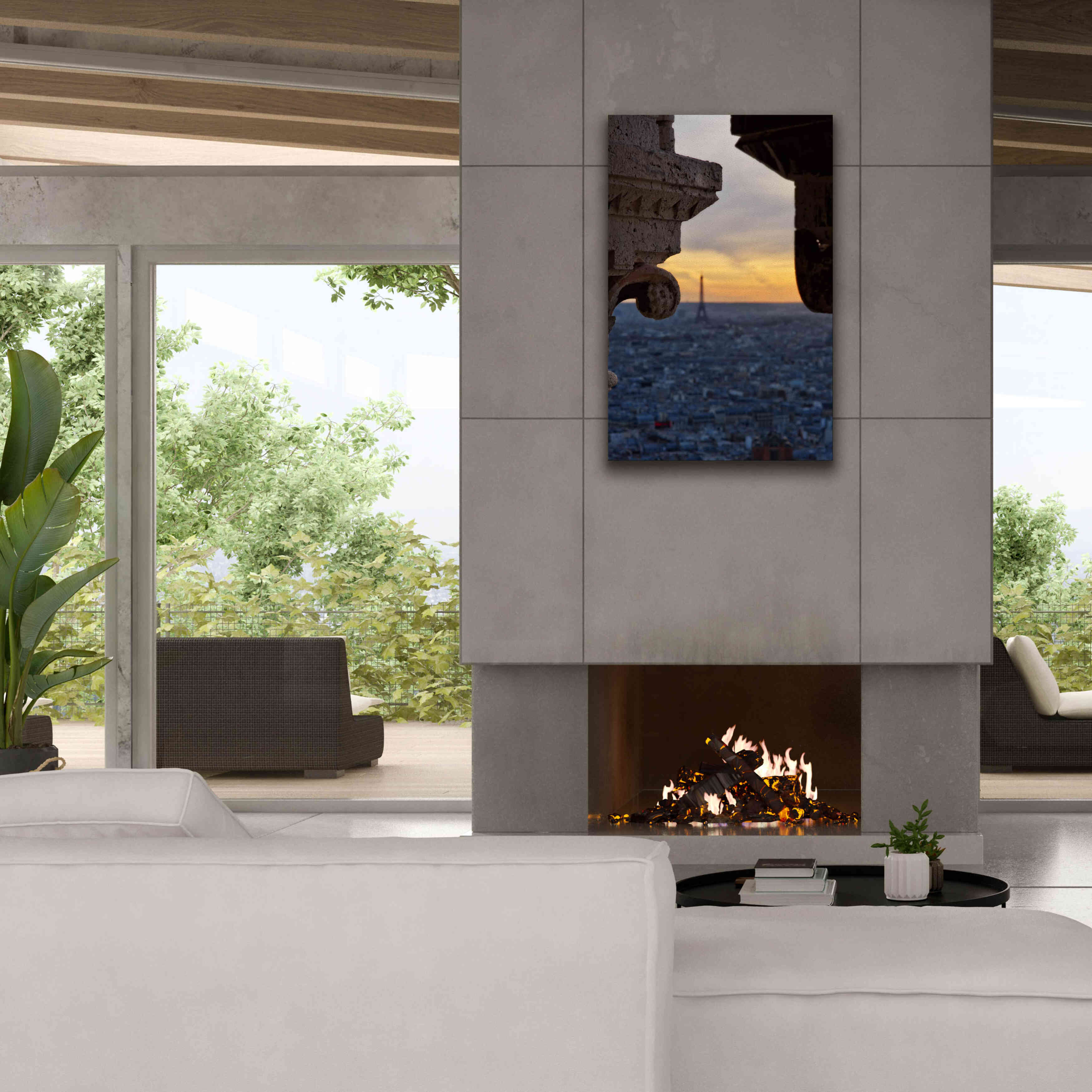 'Distant Eiffel Tower' by Sebastien Lory, Giclee Canvas Wall Art,26 x 40