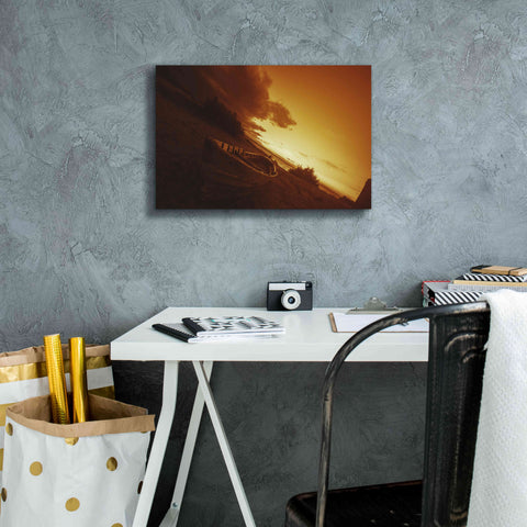 Image of 'Golden Sunset' by Sebastien Lory, Giclee Canvas Wall Art,18 x 12