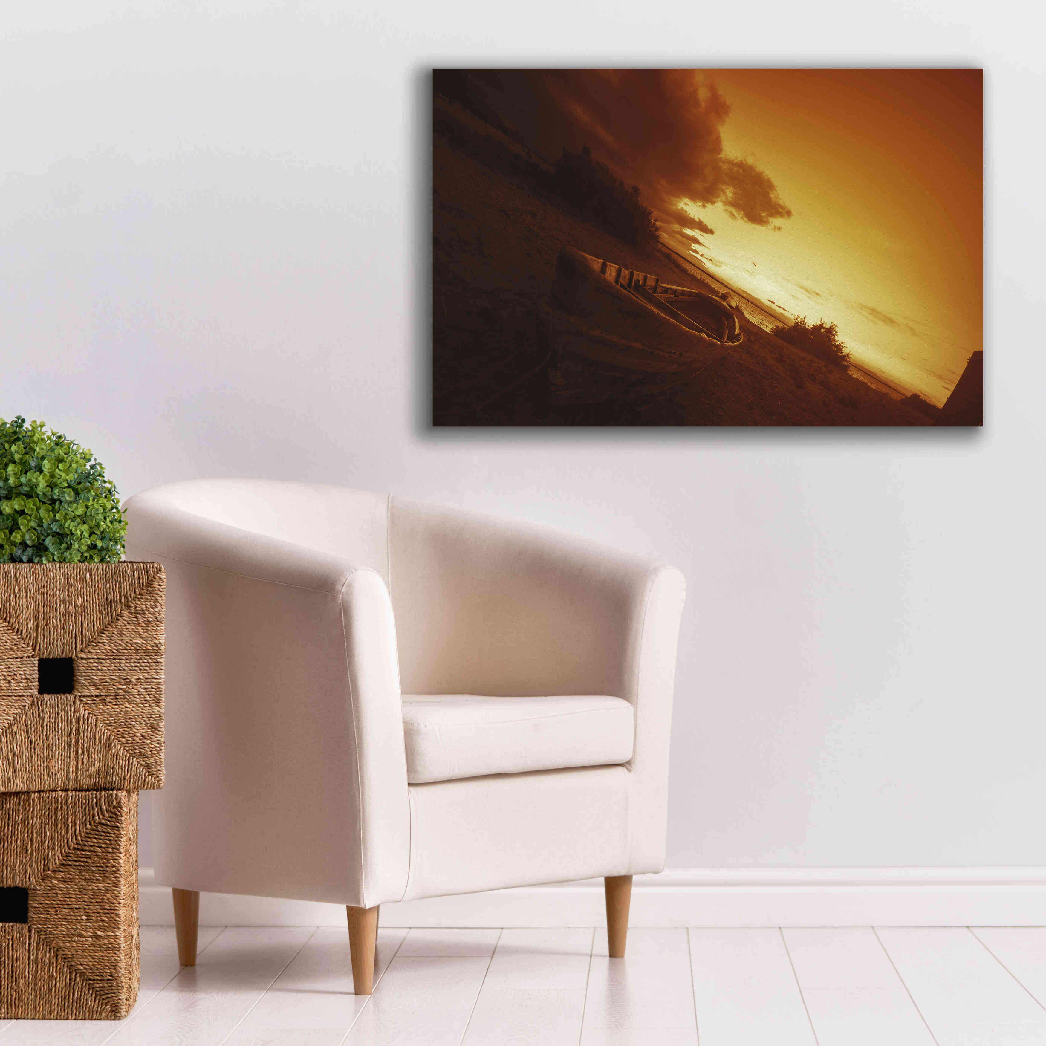'Golden Sunset' by Sebastien Lory, Giclee Canvas Wall Art,40 x 26
