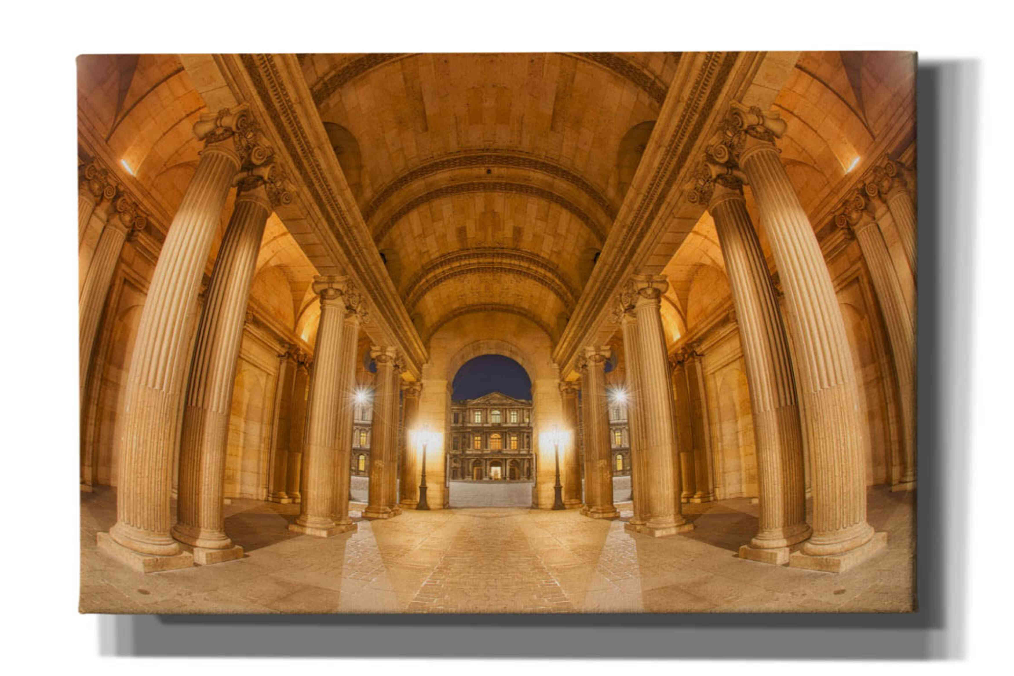 'Golden Columns' by Sebastien Lory, Giclee Canvas Wall Art
