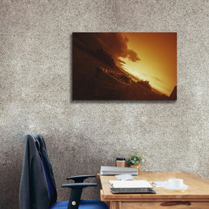 'Golden Sunset by the Lake' by Sebastien Lory, Giclee Canvas Wall Art,40 x 26