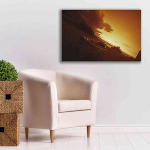 'Golden Sunset by the Lake' by Sebastien Lory, Giclee Canvas Wall Art,40 x 26
