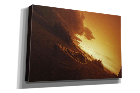 Image of 'Golden Sunset by the Lake' by Sebastien Lory, Giclee Canvas Wall Art