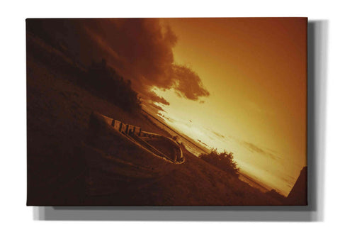 Image of 'Golden Sunset by the Lake' by Sebastien Lory, Giclee Canvas Wall Art