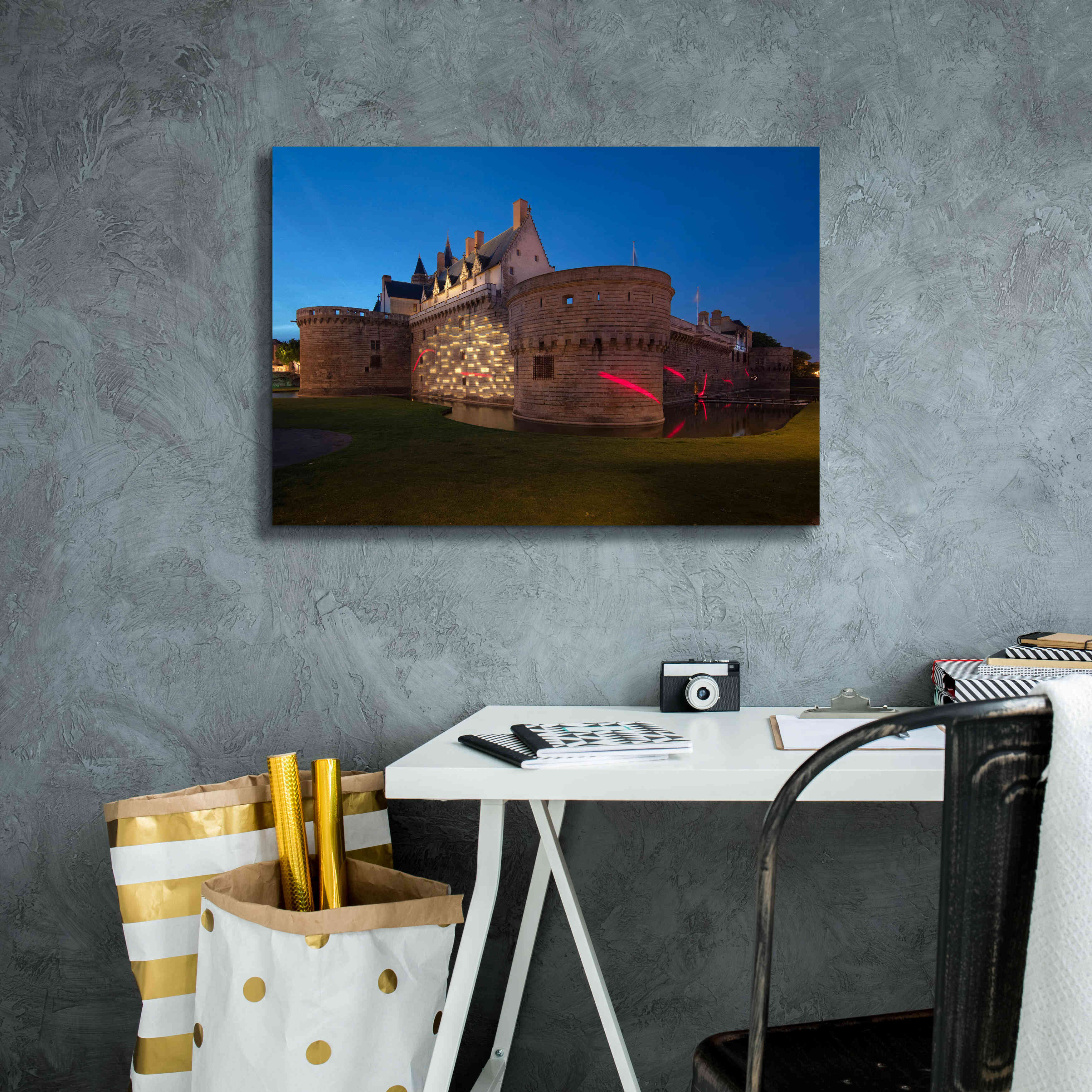 'Behind the Castle' by Sebastien Lory, Giclee Canvas Wall Art,26 x 18