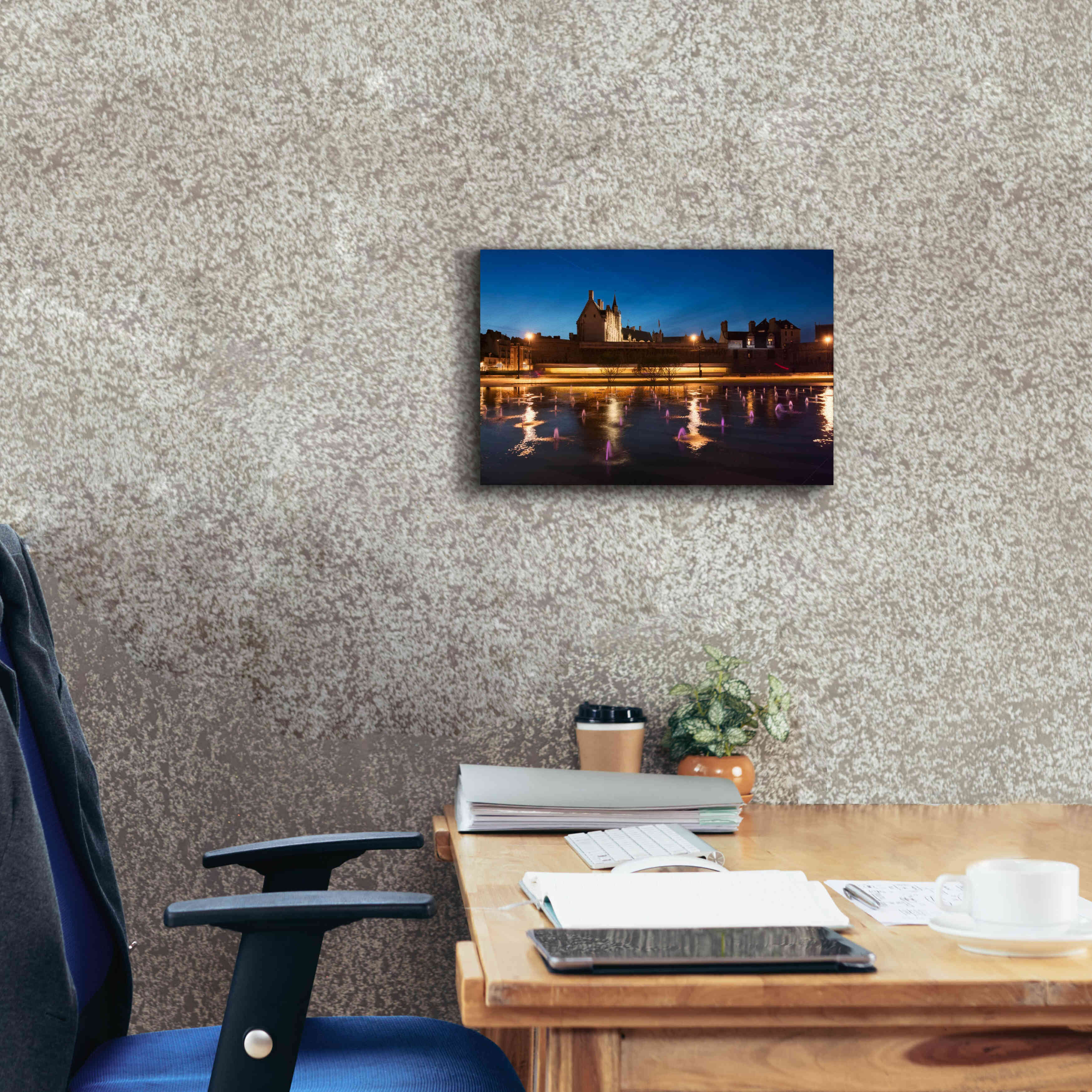 'Castle Reflections' by Sebastien Lory, Giclee Canvas Wall Art,18 x 12