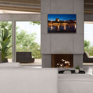 'Castle Reflections' by Sebastien Lory, Giclee Canvas Wall Art,40 x 26