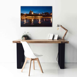 'Castle Reflections' by Sebastien Lory, Giclee Canvas Wall Art,40 x 26