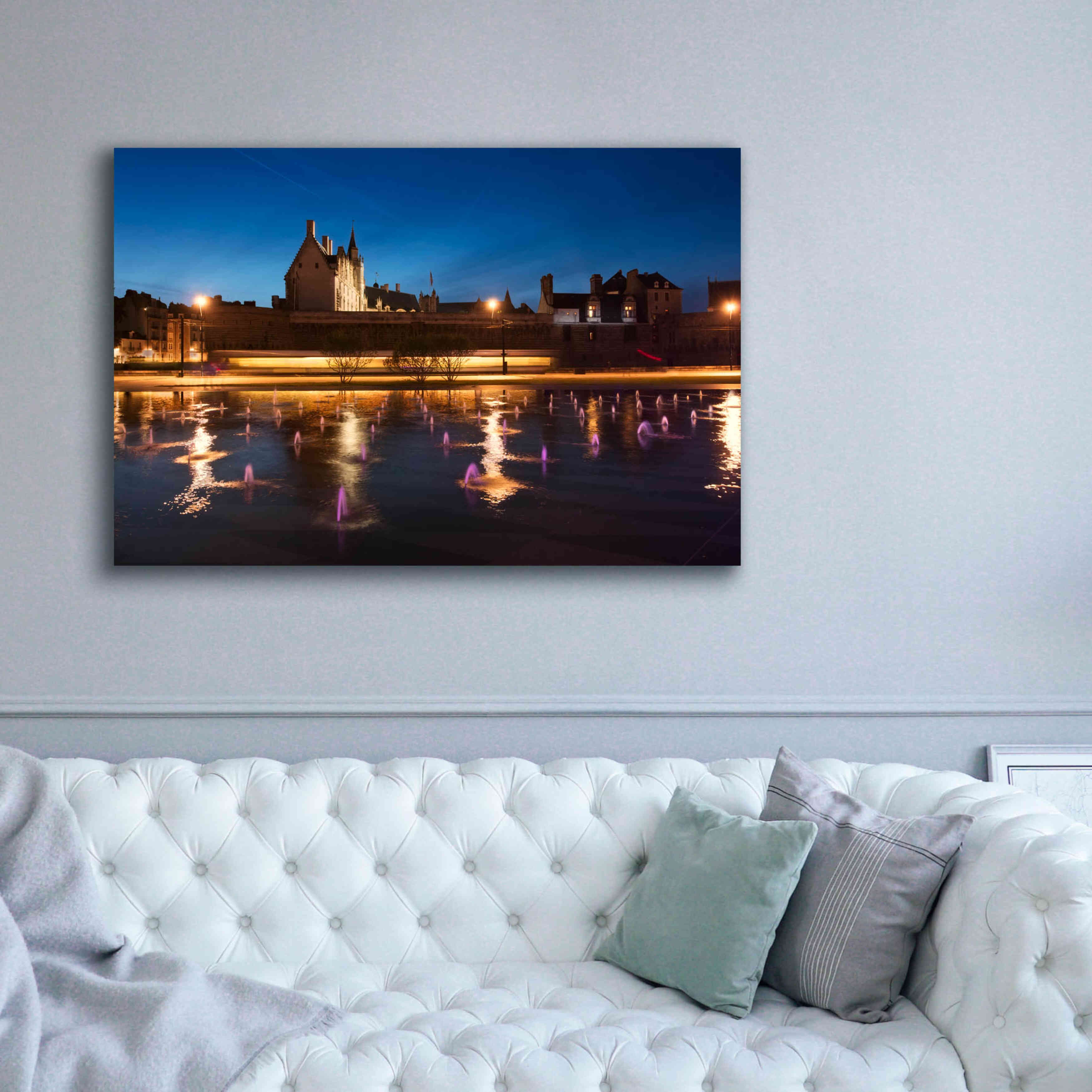 'Castle Reflections' by Sebastien Lory, Giclee Canvas Wall Art,60 x 40